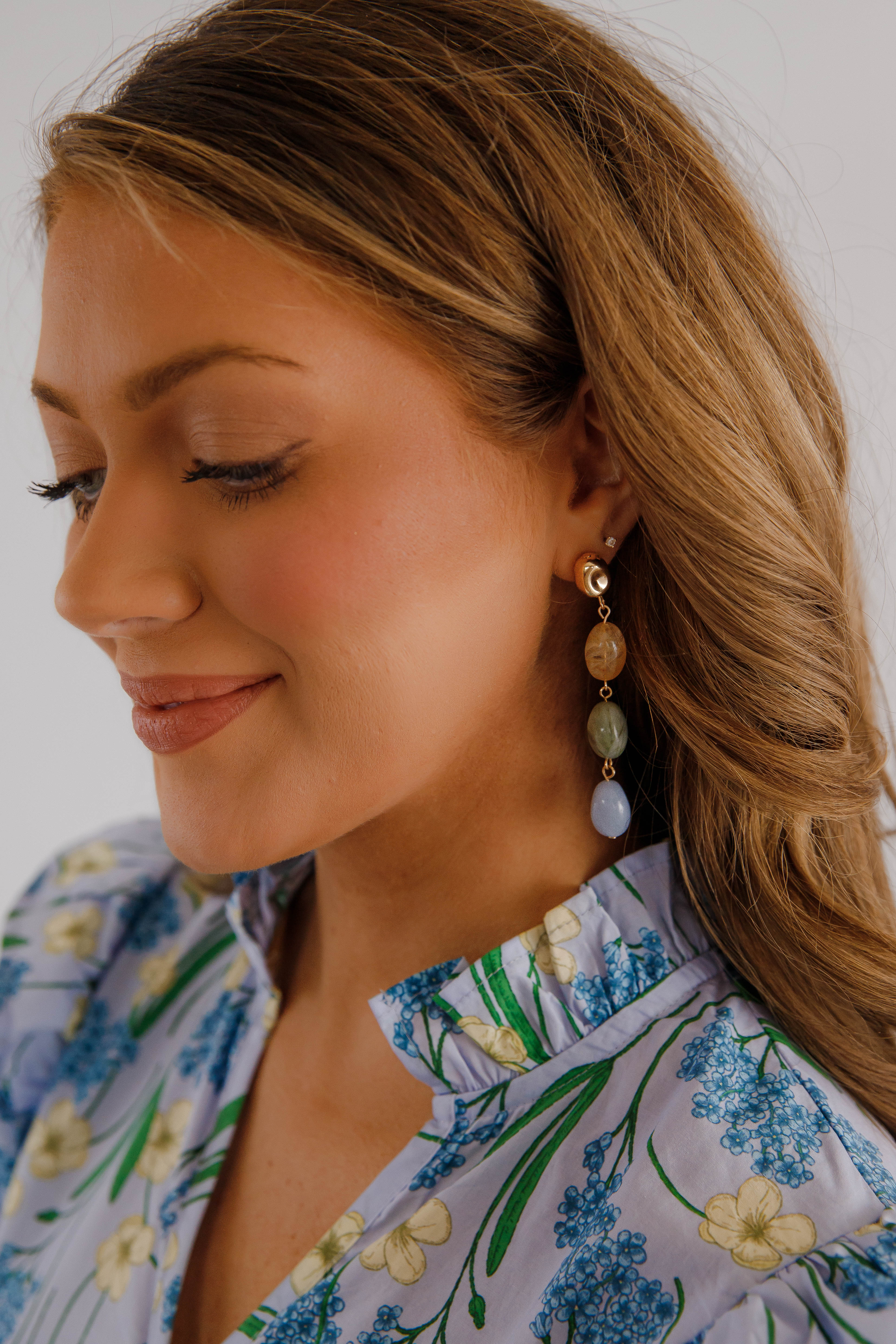 Drift Away Earrings-Blue