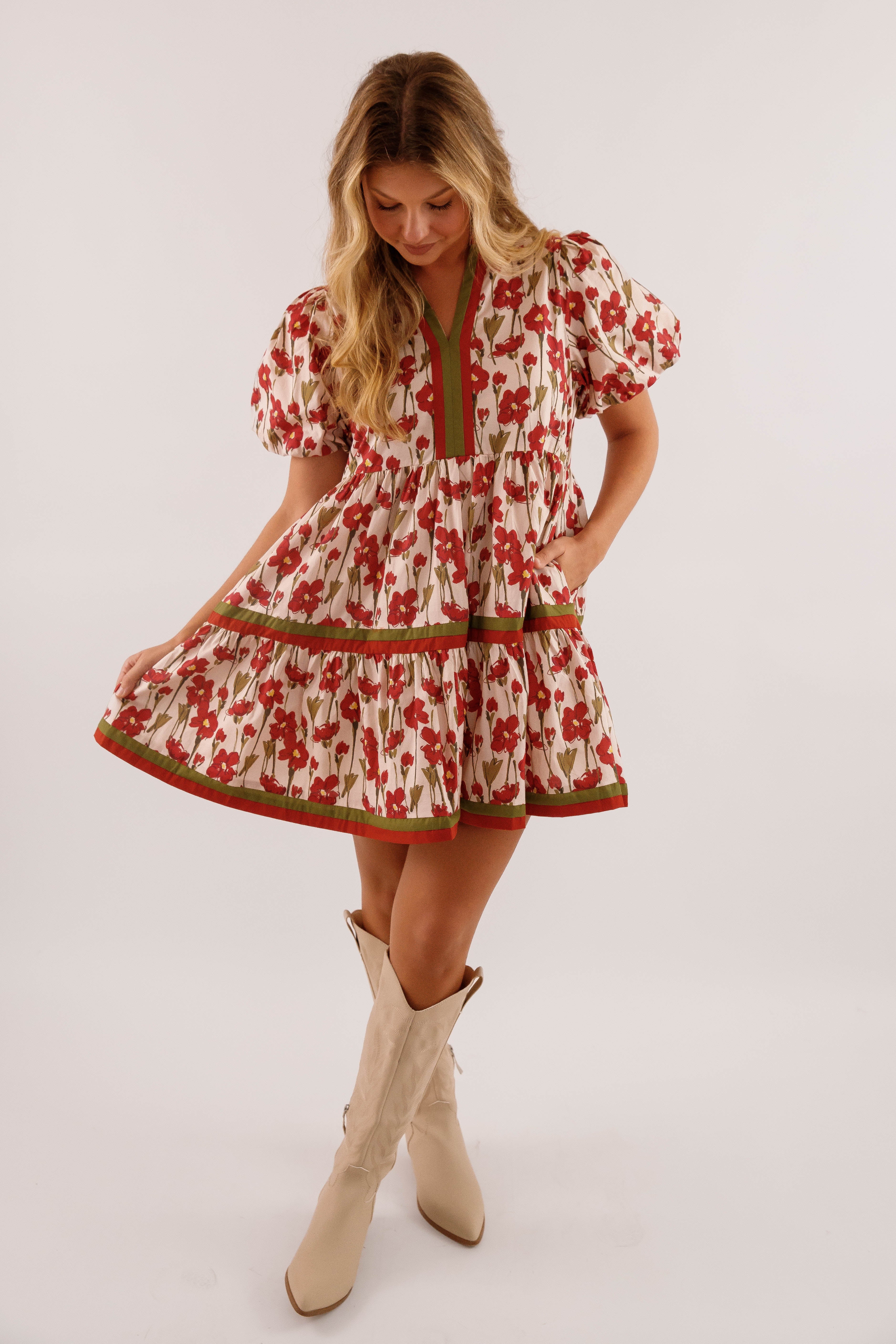 Gentle On My Mind Dress-Burgundy