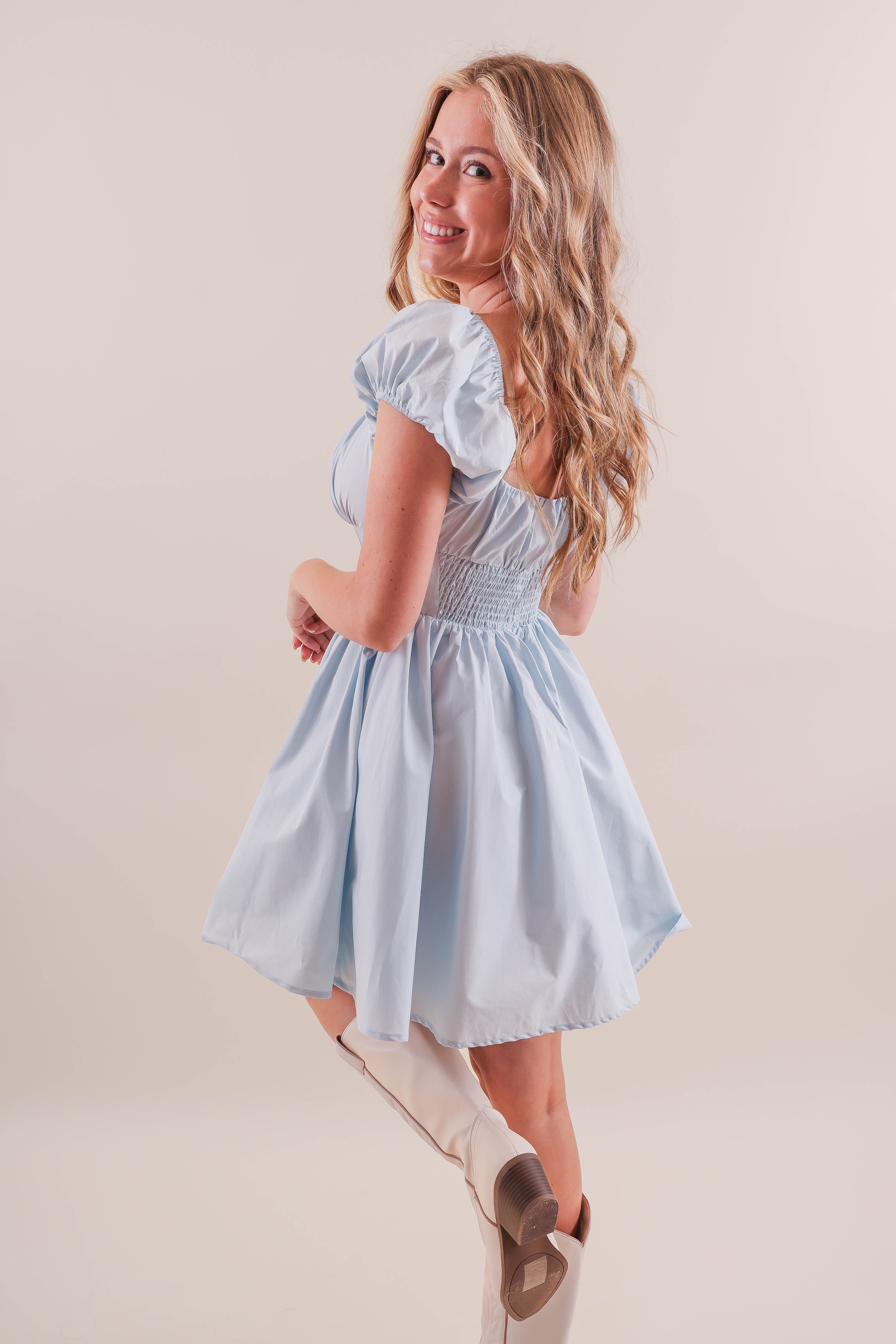 FINAL SALE: You Had My Heart Dress-Baby Blue