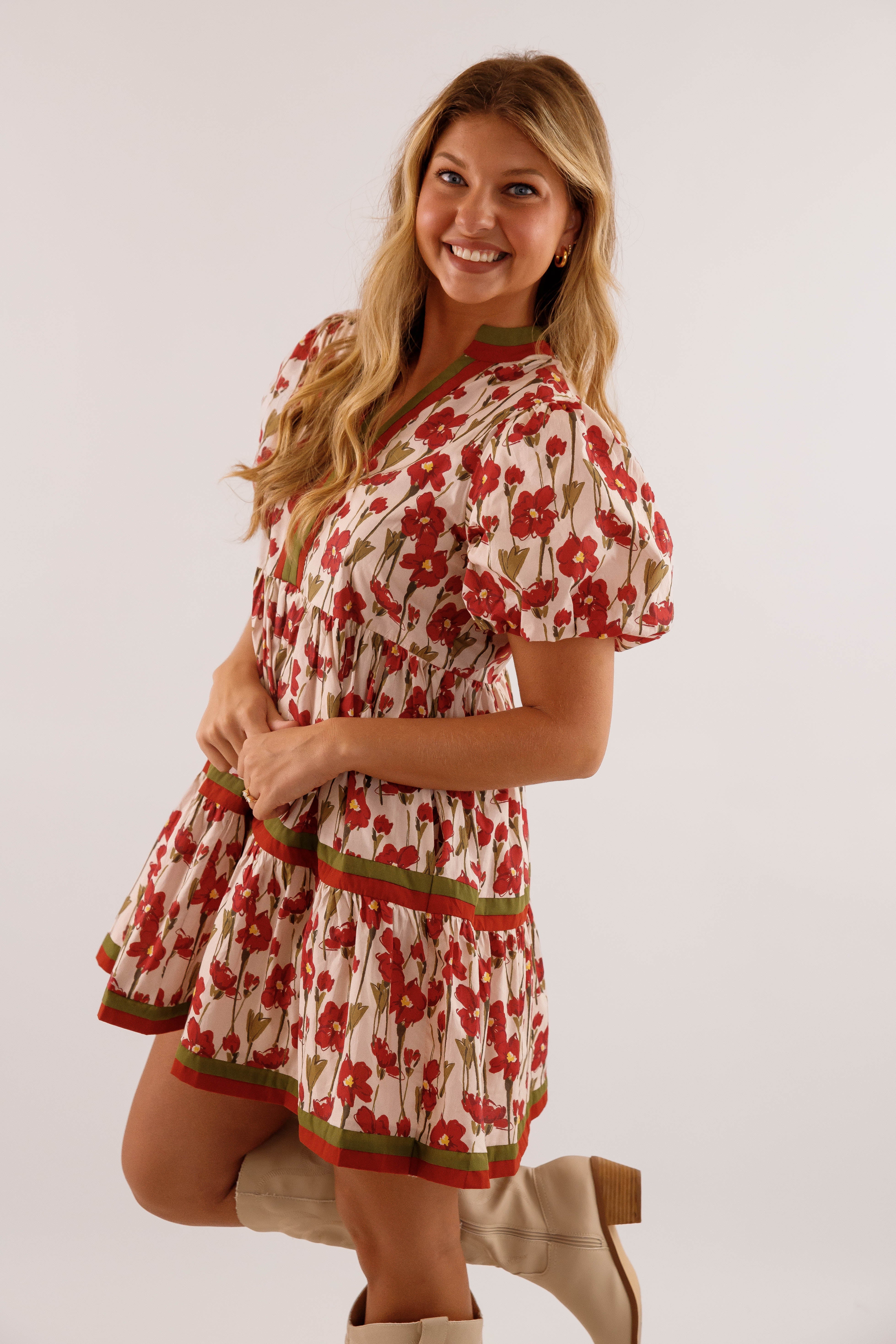 Gentle On My Mind Dress-Burgundy