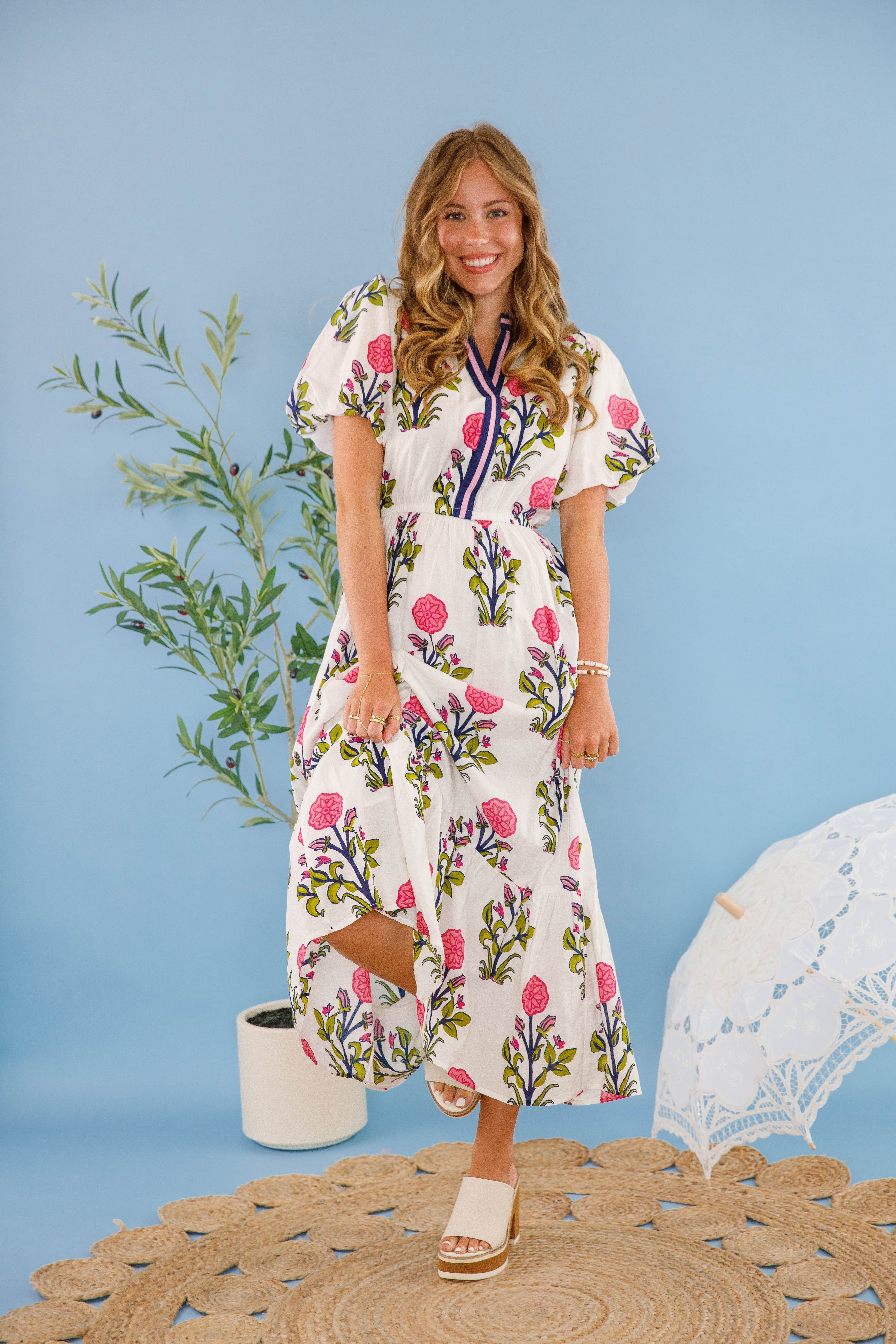 Bring Me Back To Life Midi Dress-White