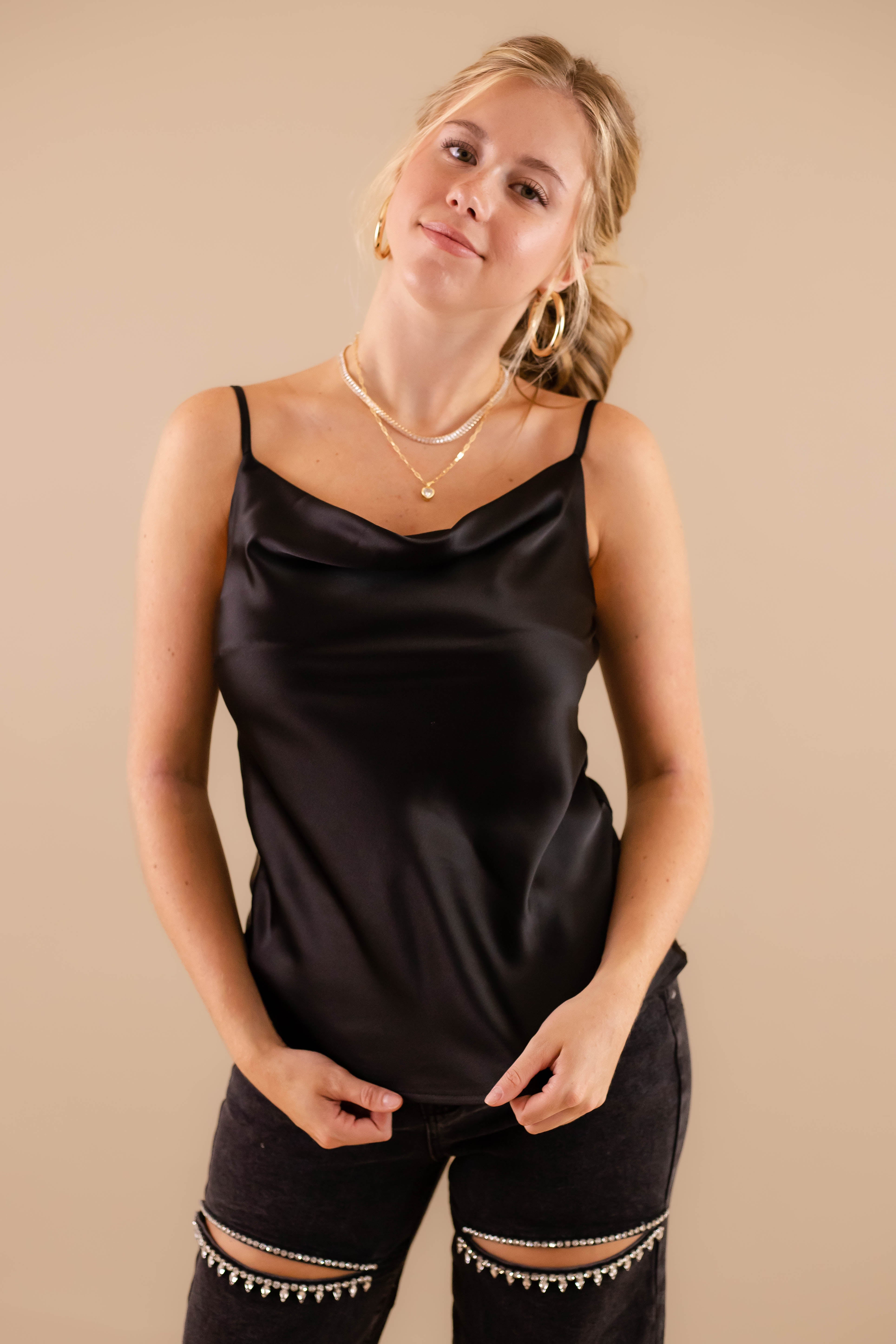 One Less Worry Top-Black