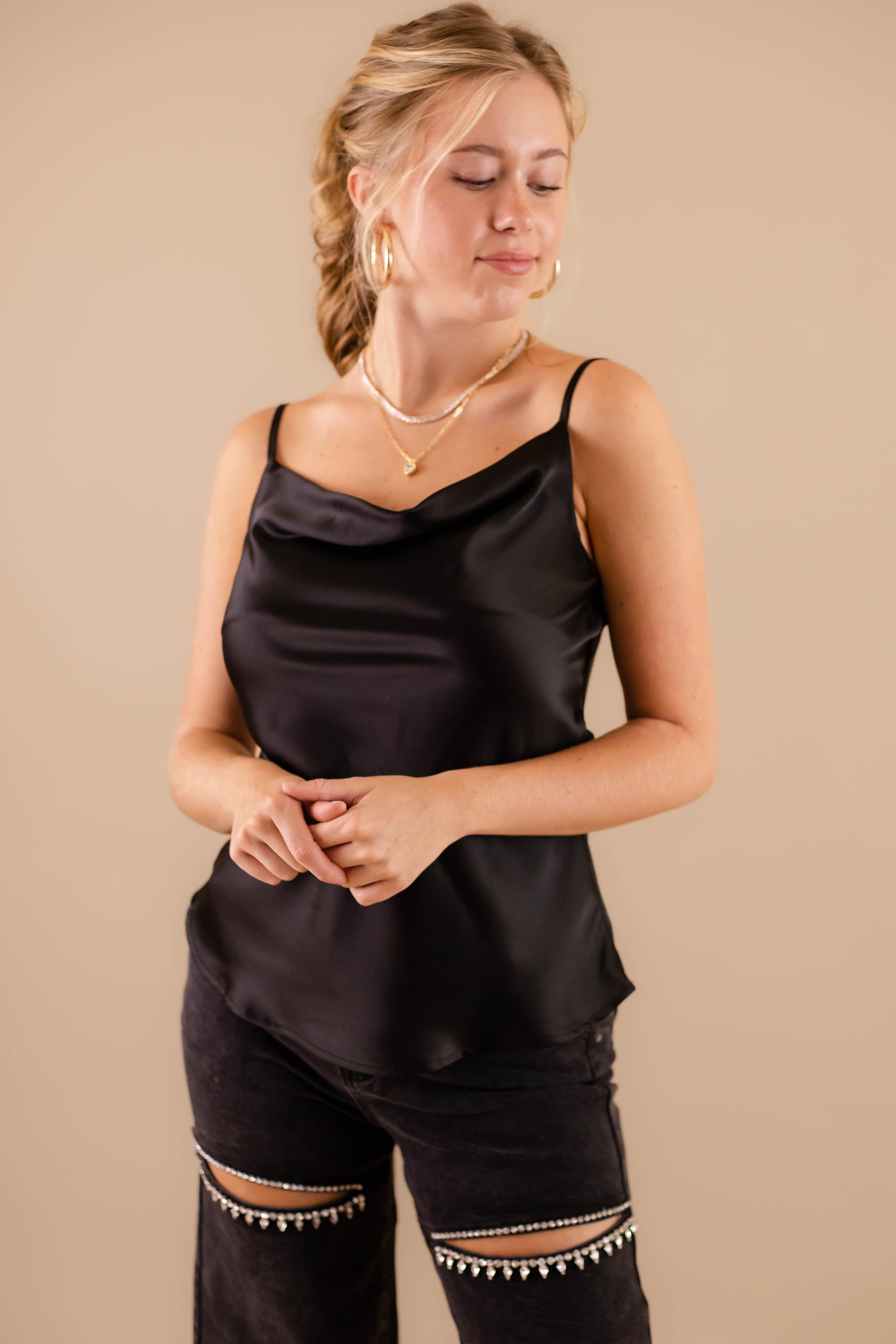 One Less Worry Top-Black