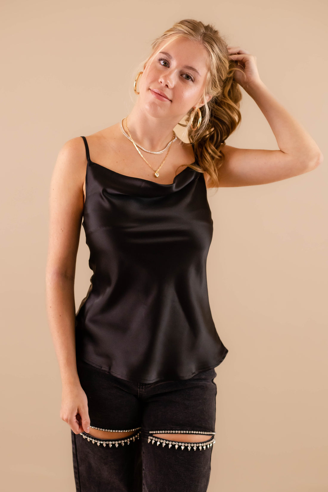One Less Worry Top-Black