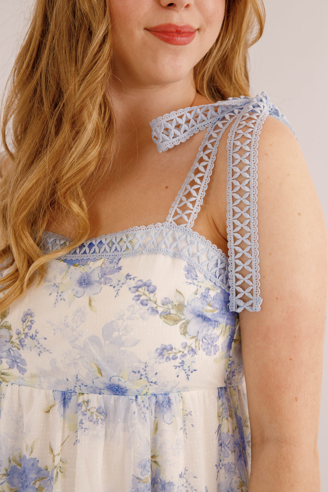 Pinch Me Midi Dress-Blue