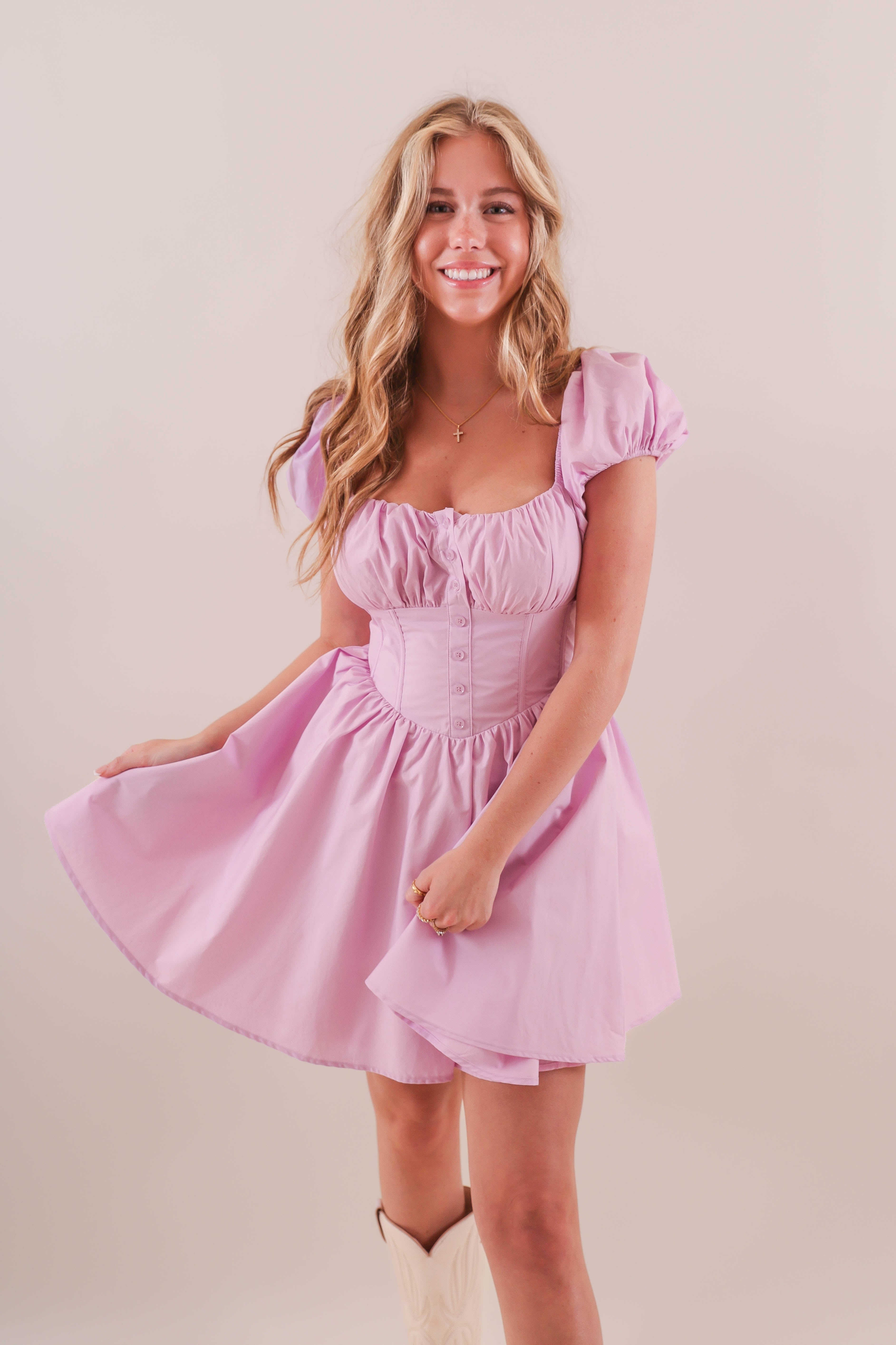 FINAL SALE: You Had My Heart Dress-Lavender