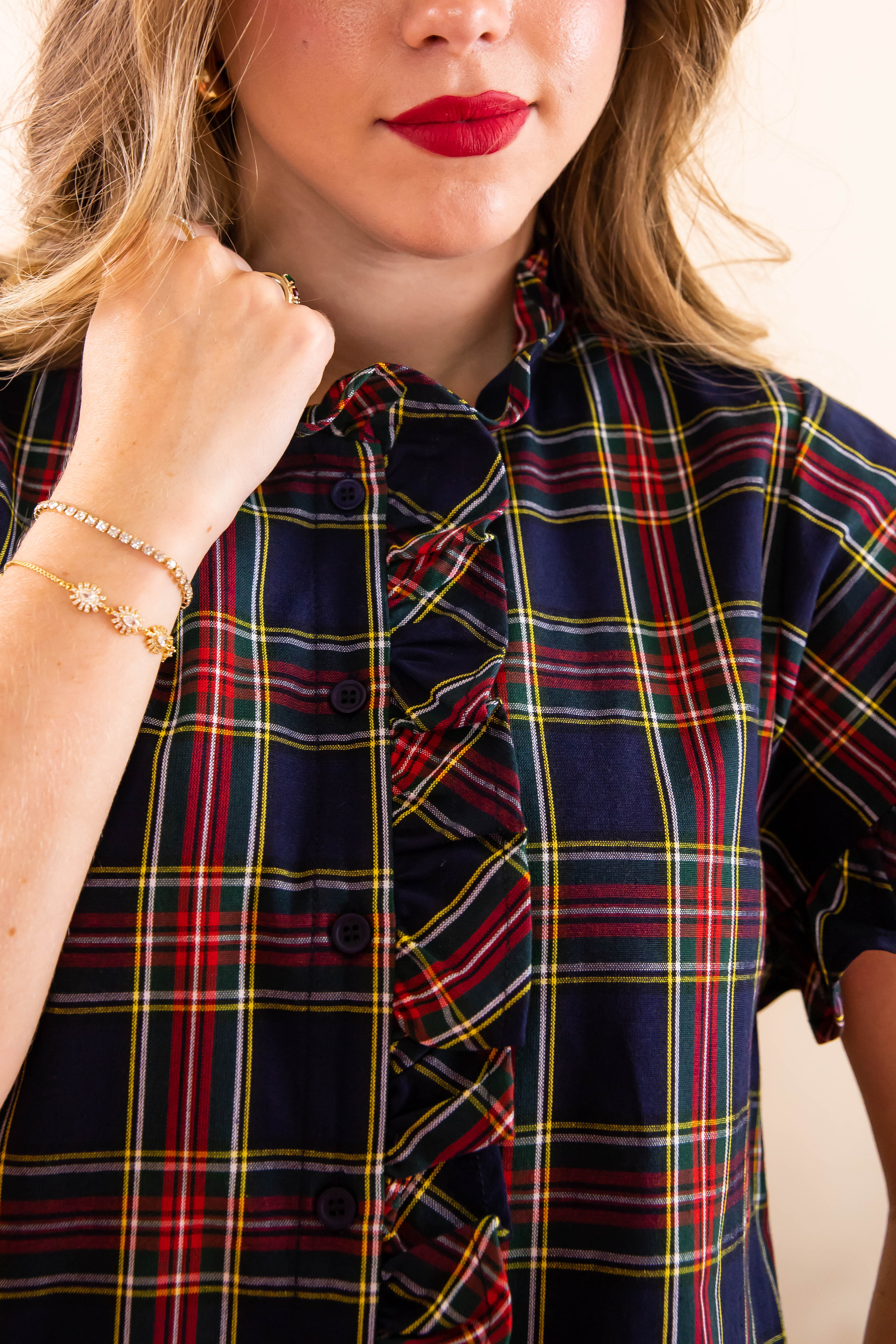 FINAL SALE: Rich In Thought Tartan Dress