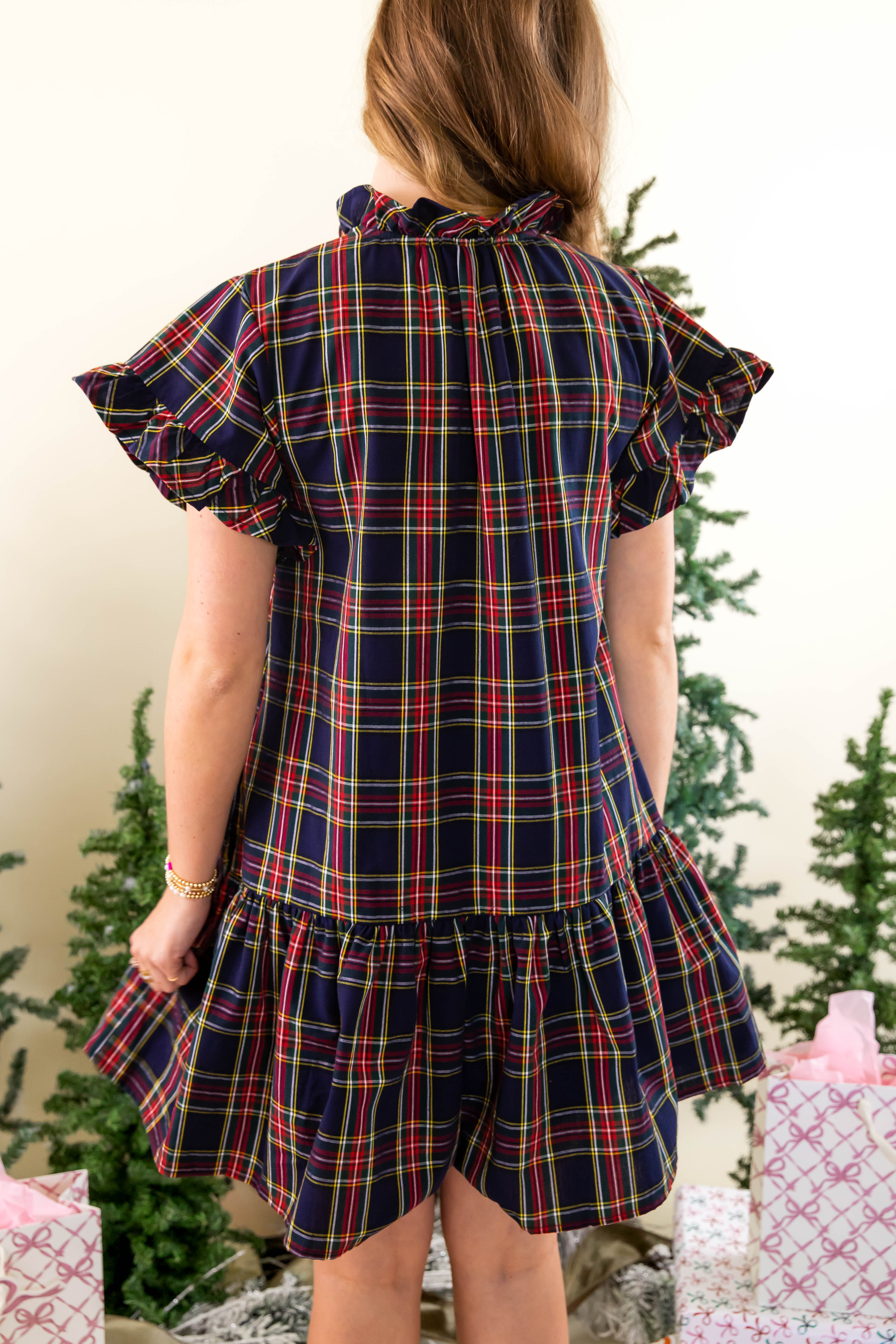 FINAL SALE: Rich In Thought Tartan Dress
