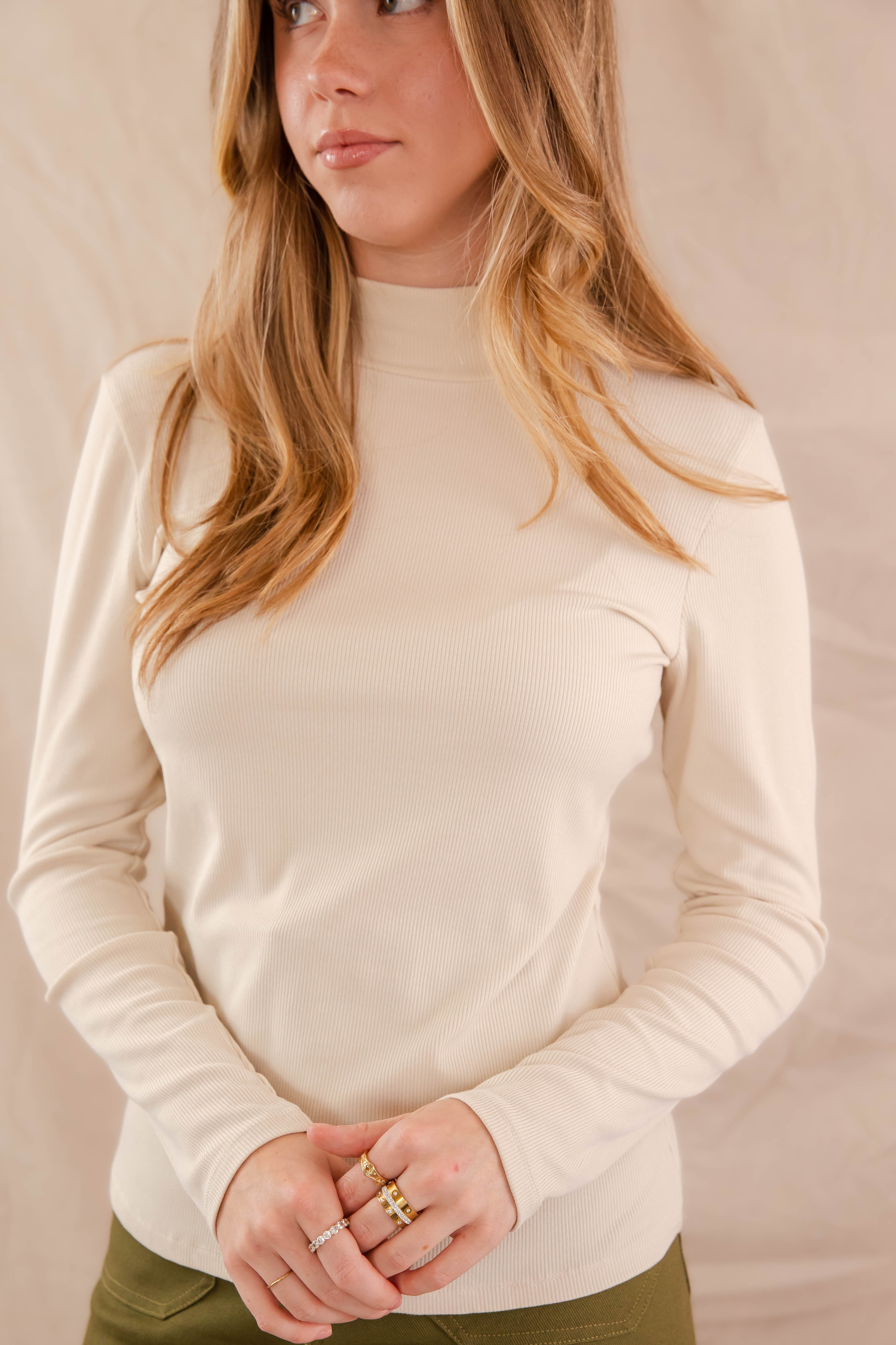 FINAL SALE: There She Goes Again Ribbed Top-Oatmeal