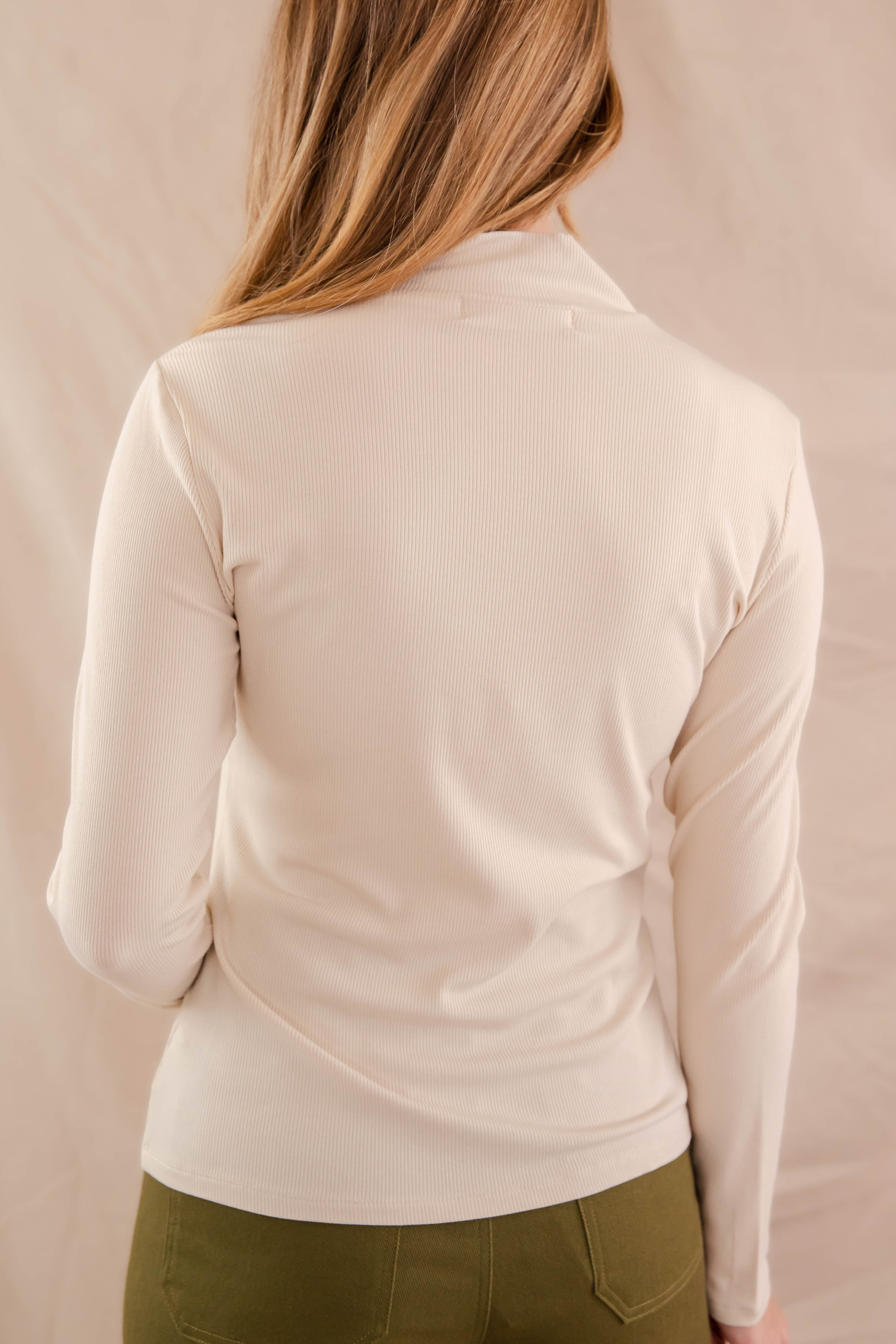 FINAL SALE: There She Goes Again Ribbed Top-Oatmeal
