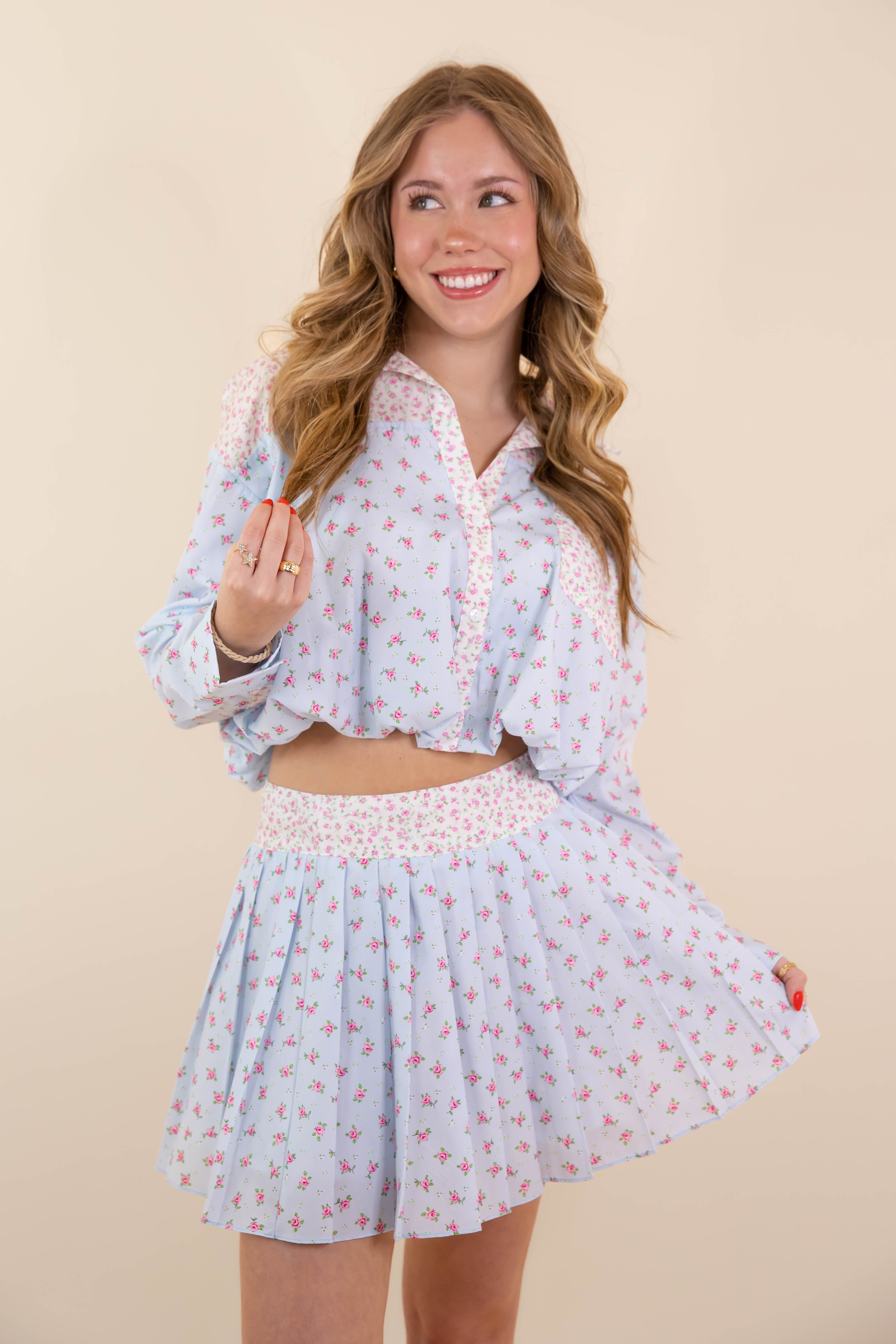 Your Best Days Pleated Mini Skirt