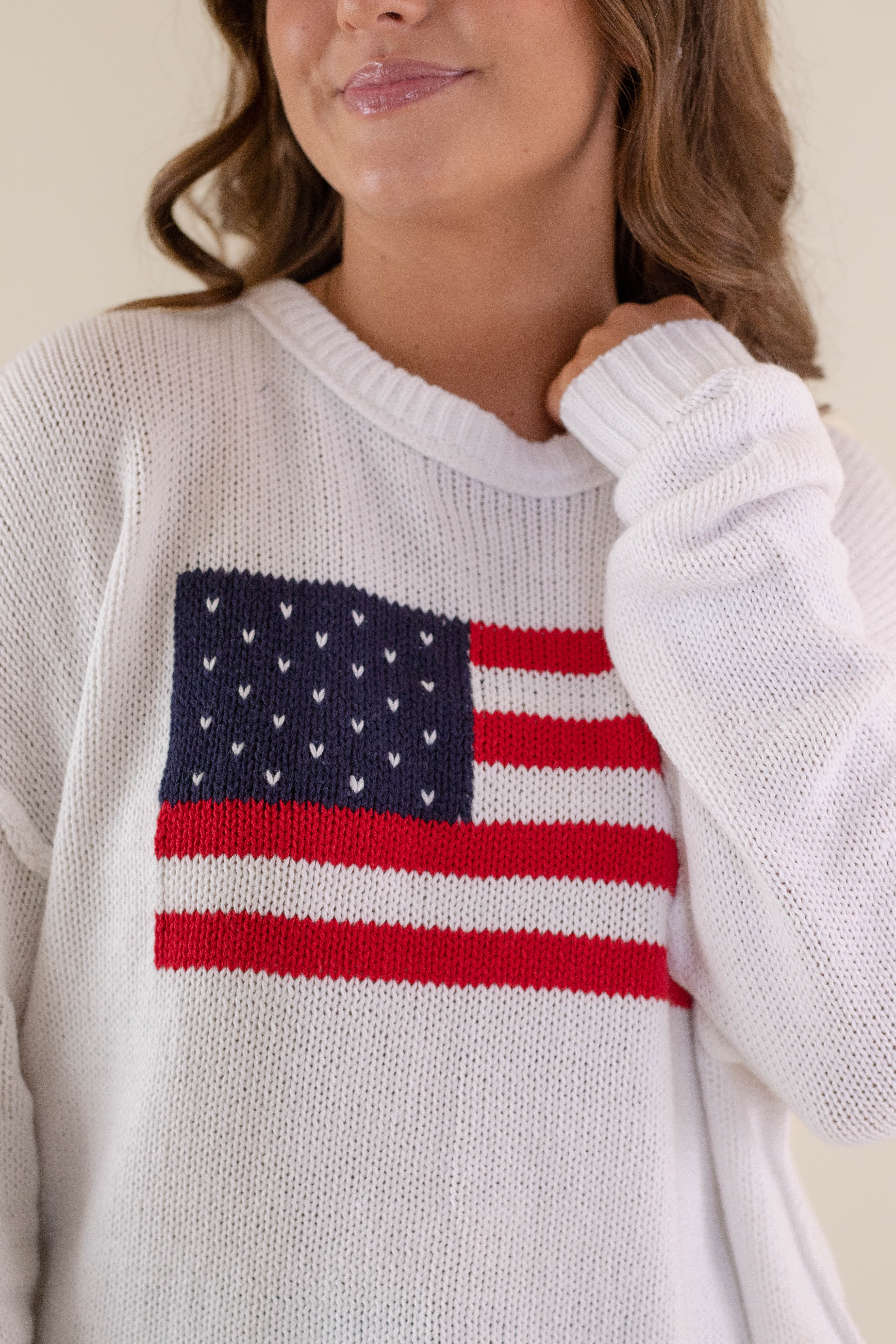 All American Sweater-White