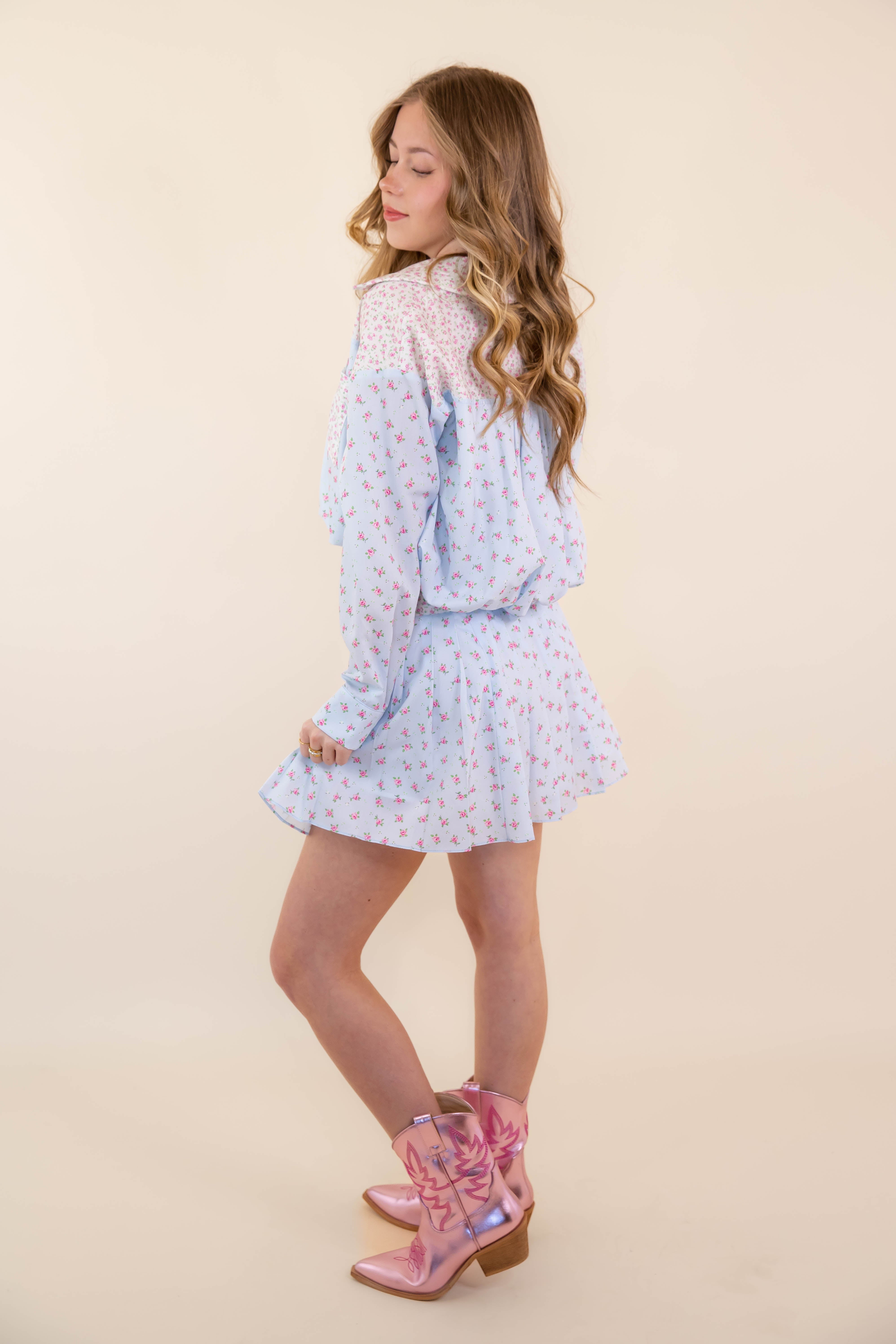 Your Best Days Pleated Mini Skirt