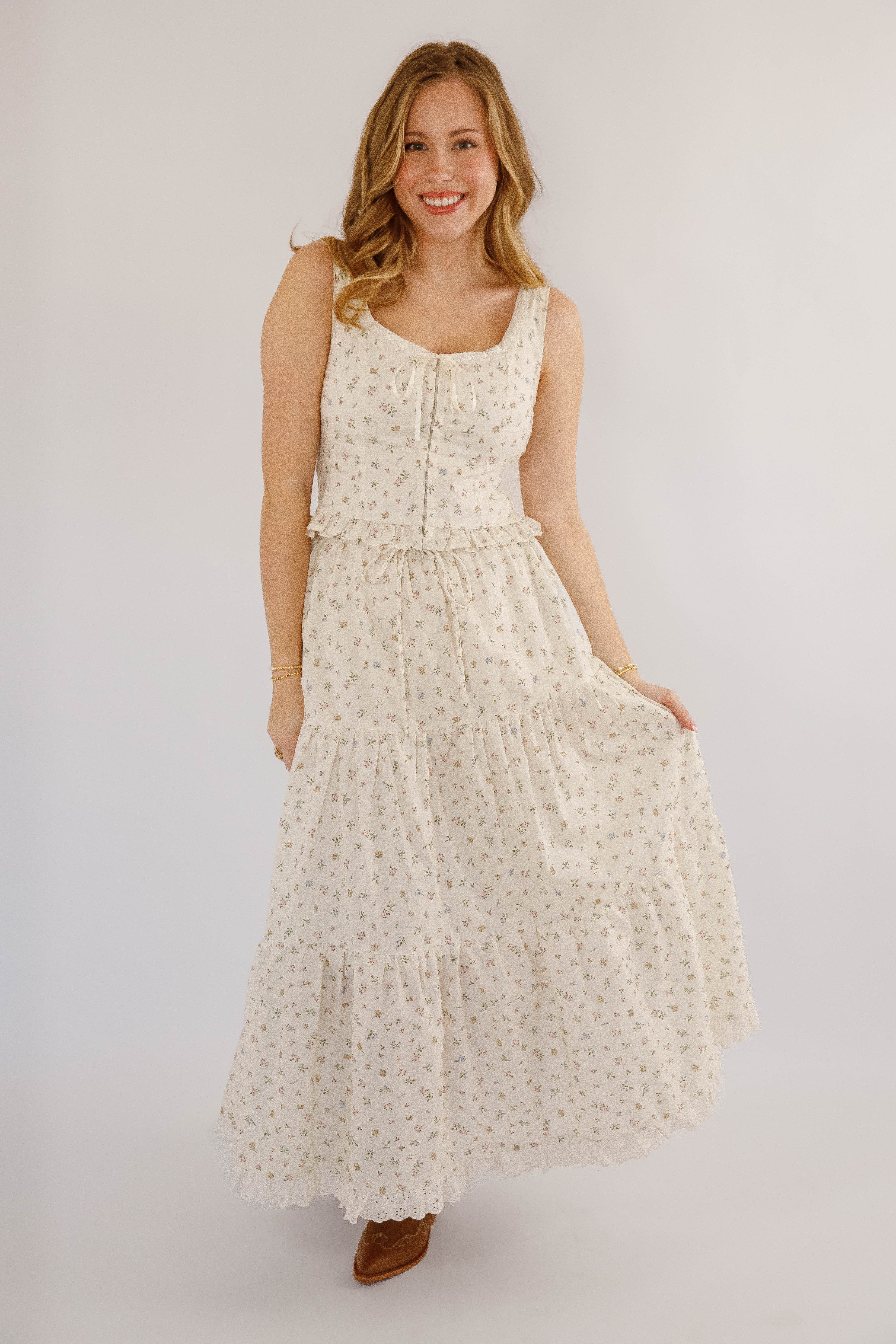 What It Reminds Me Of Maxi Skirt-Ivory