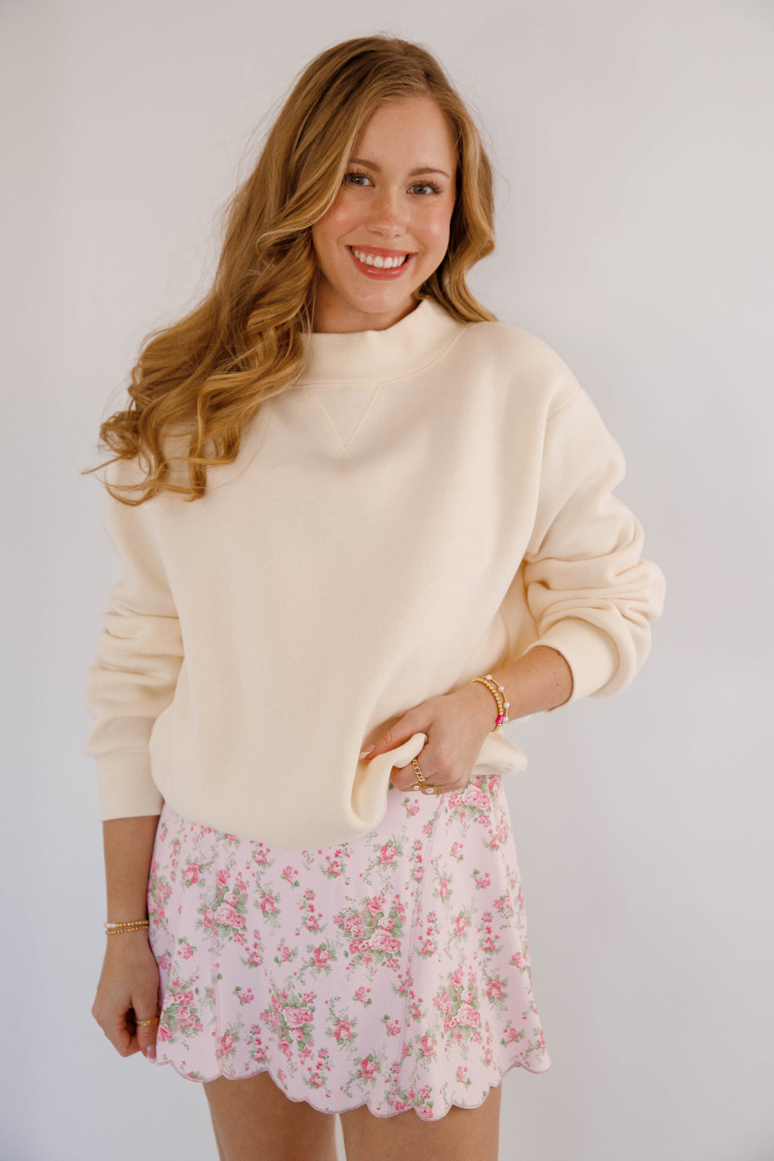 What Matters Most Mockneck Pullover-Ivory