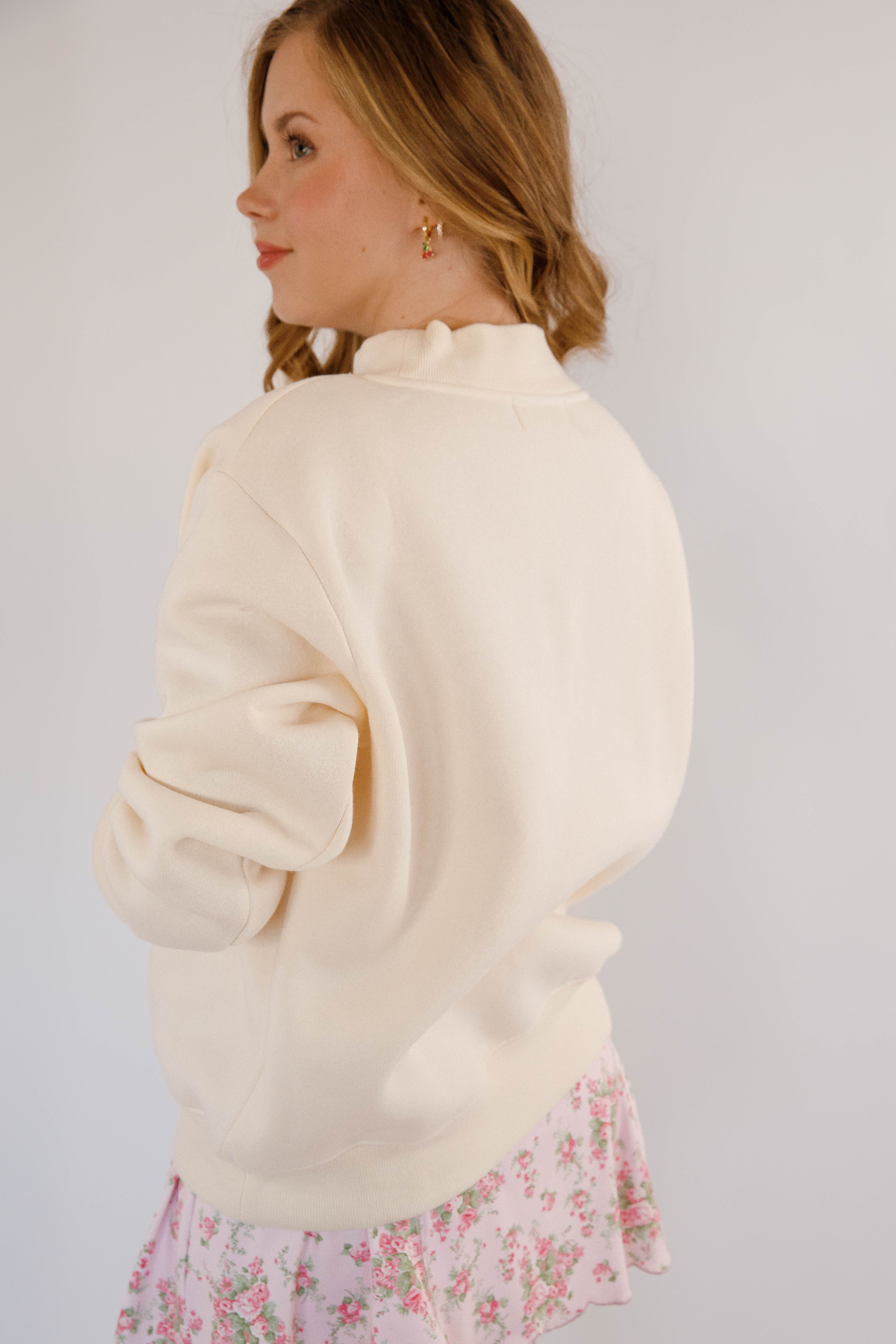 What Matters Most Mockneck Pullover-Ivory