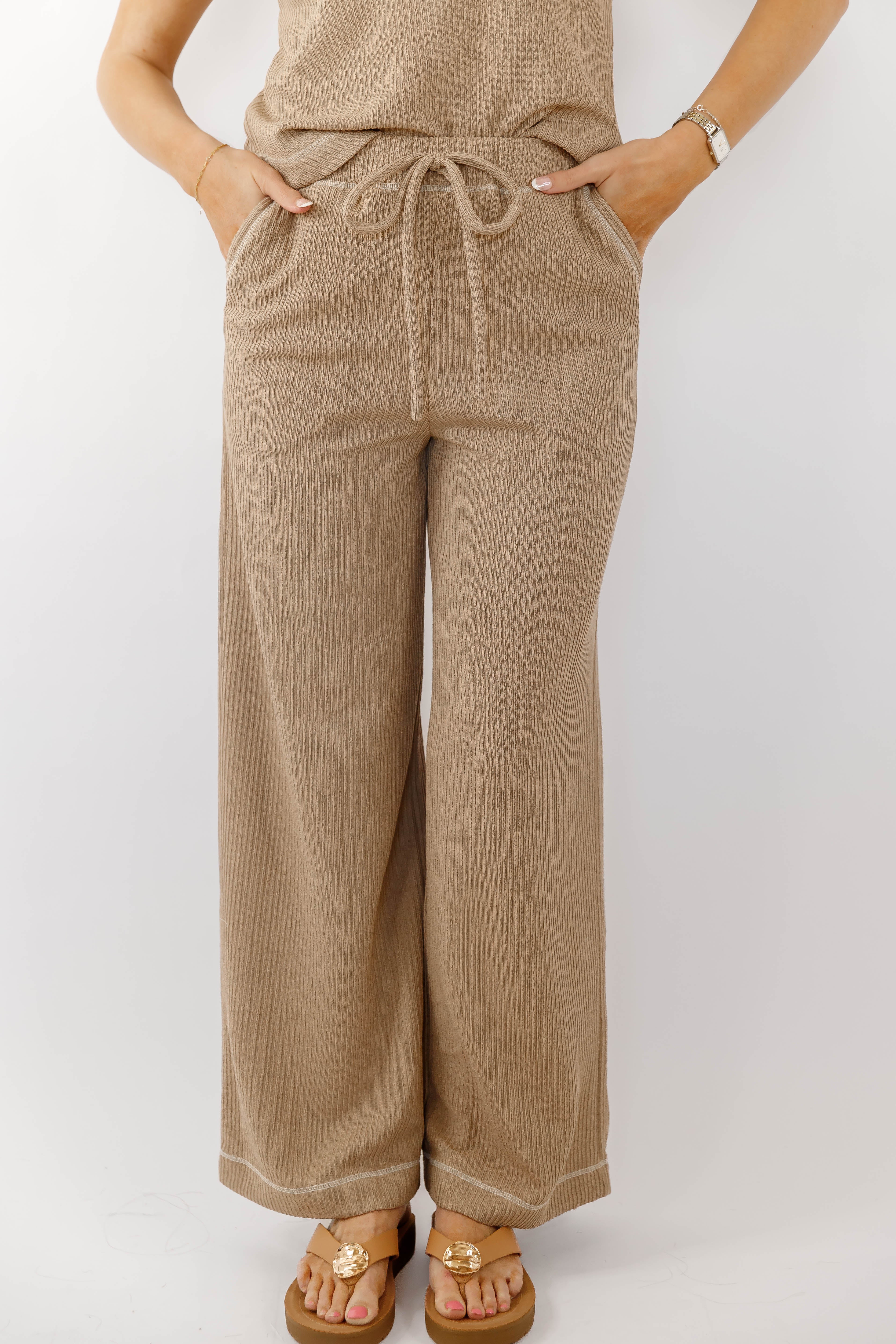Ready For What's Next Pants-Mocha