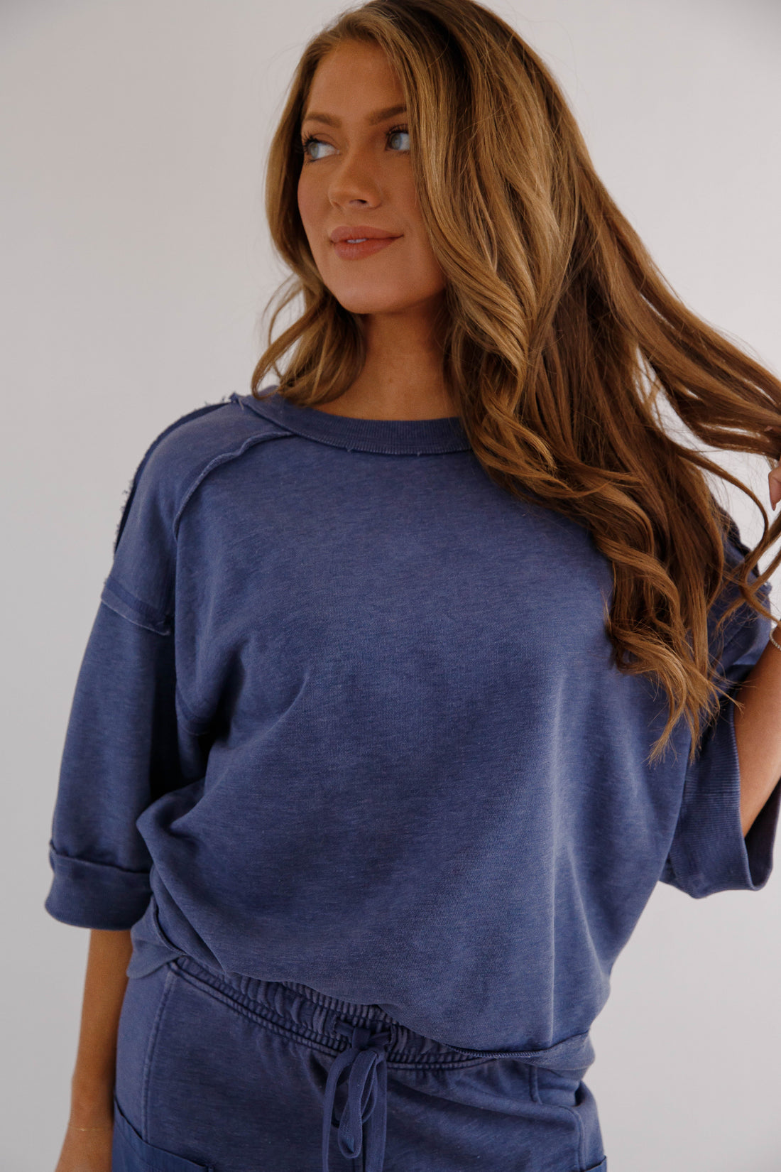 Reset and Go Lounge Top-Navy