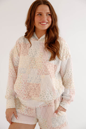 You and Me Quilted Hoodie
