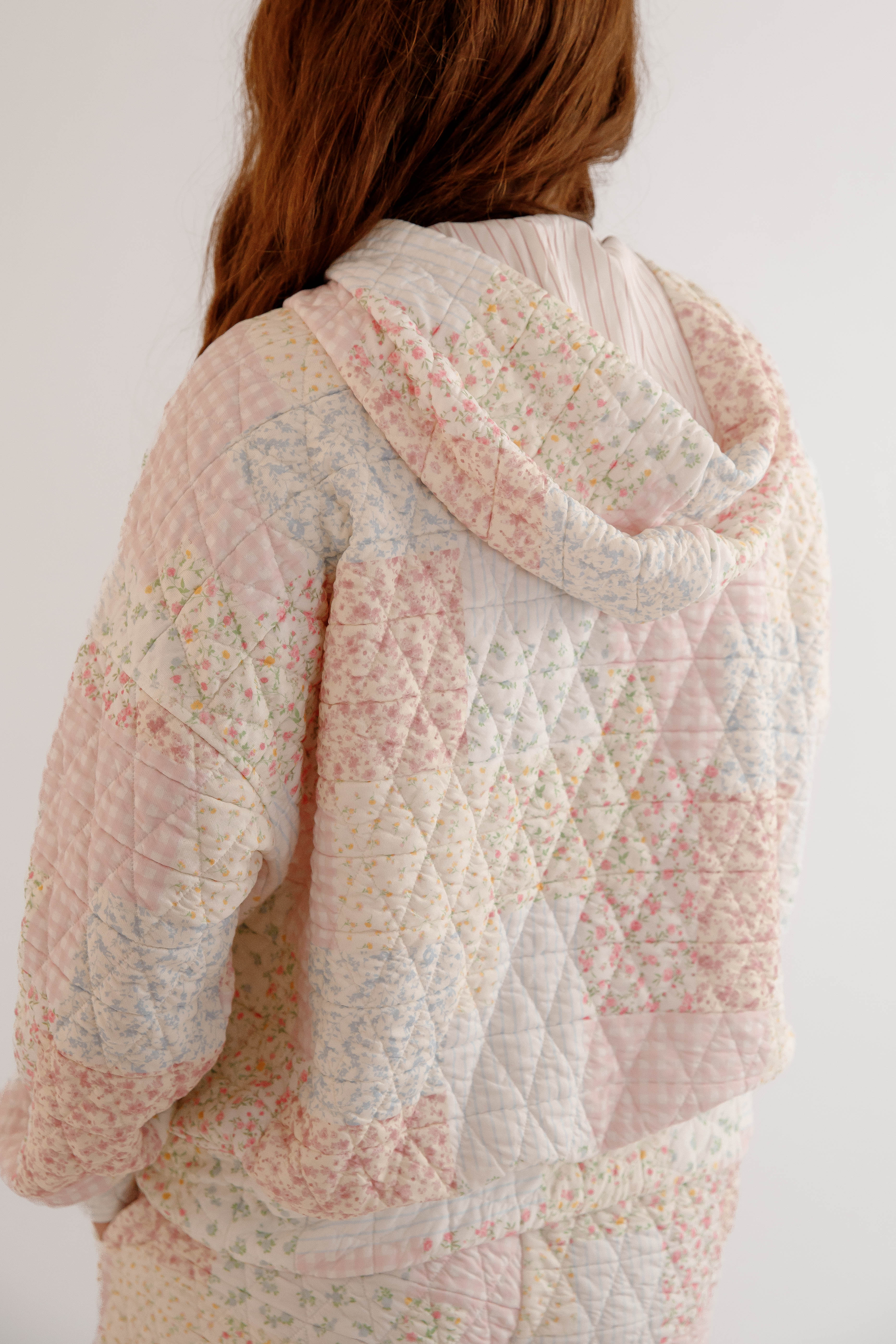 You and Me Quilted Hoodie