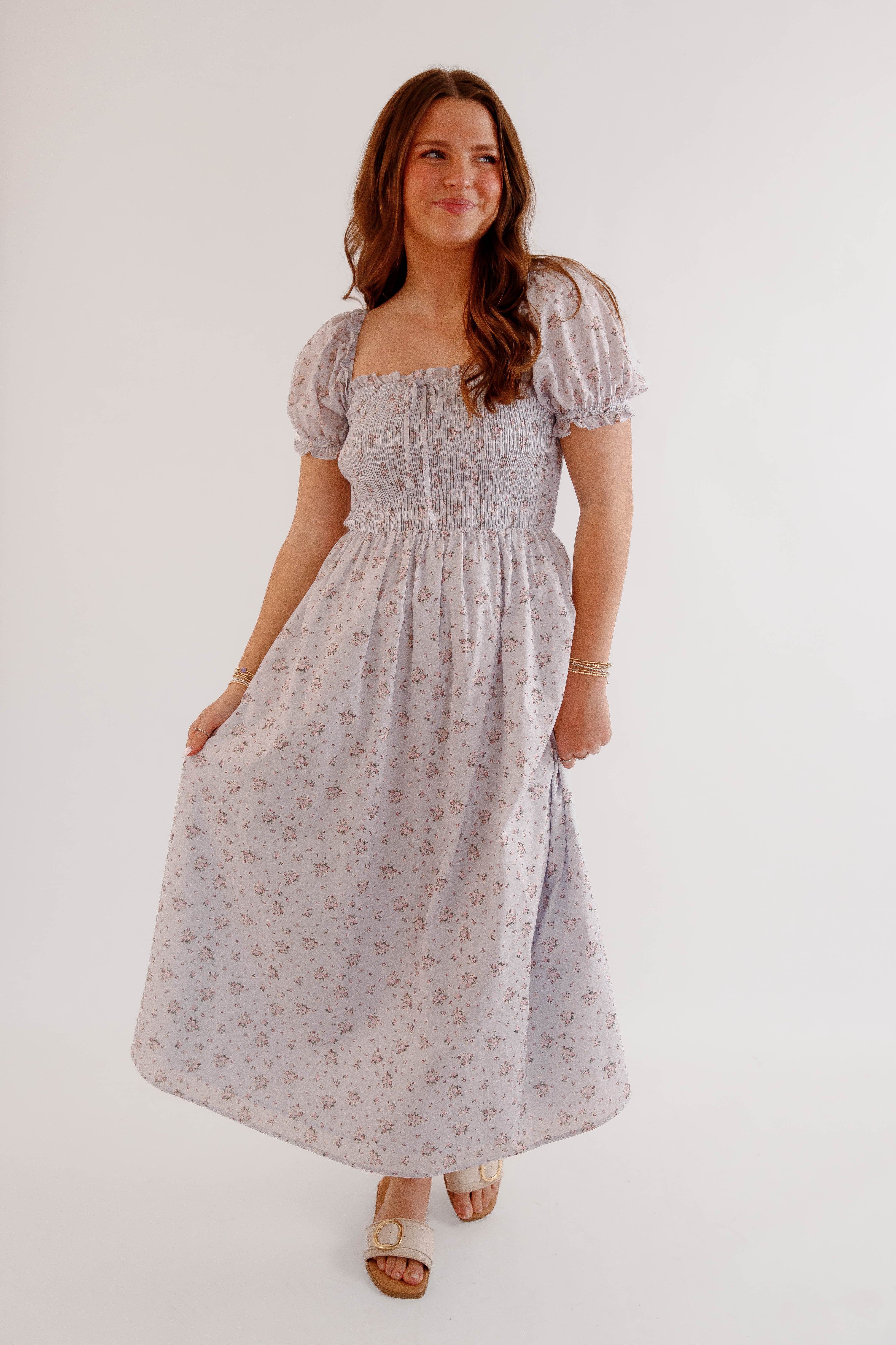 Closer To Home Midi Dress-Slate