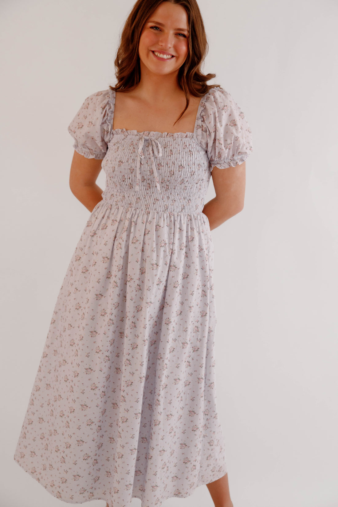 Closer To Home Midi Dress-Slate