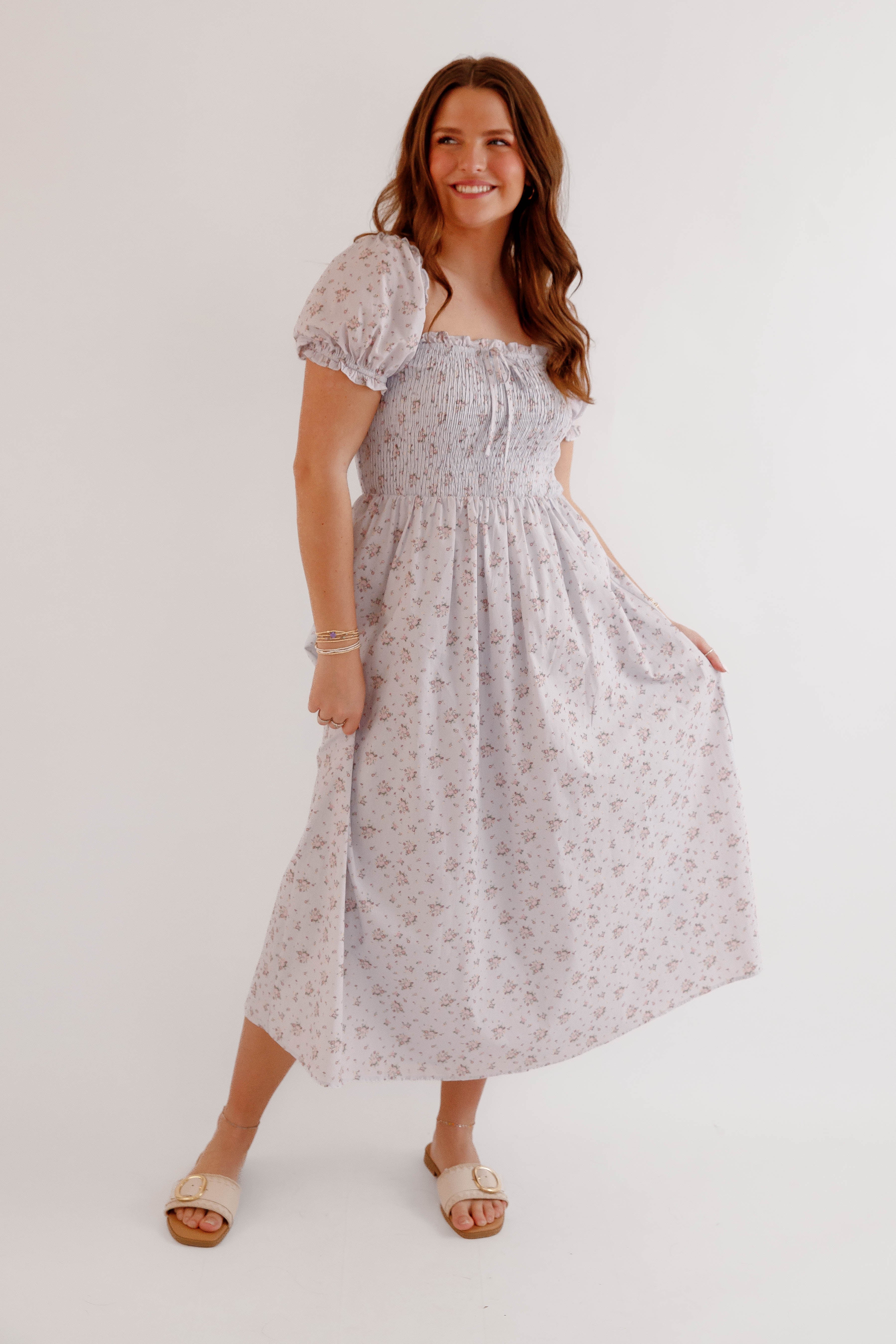 Closer To Home Midi Dress-Slate