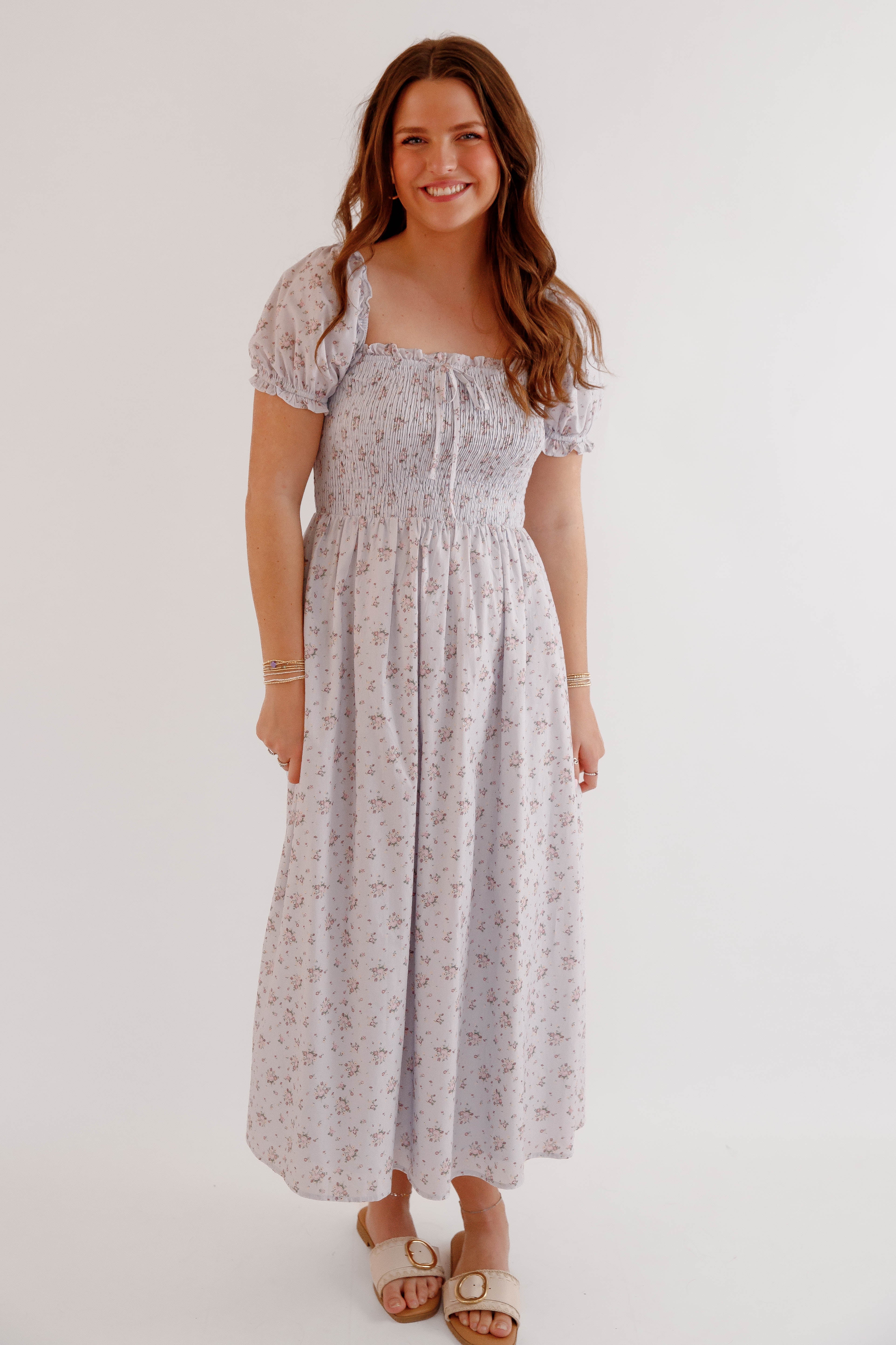 Closer To Home Midi Dress-Slate