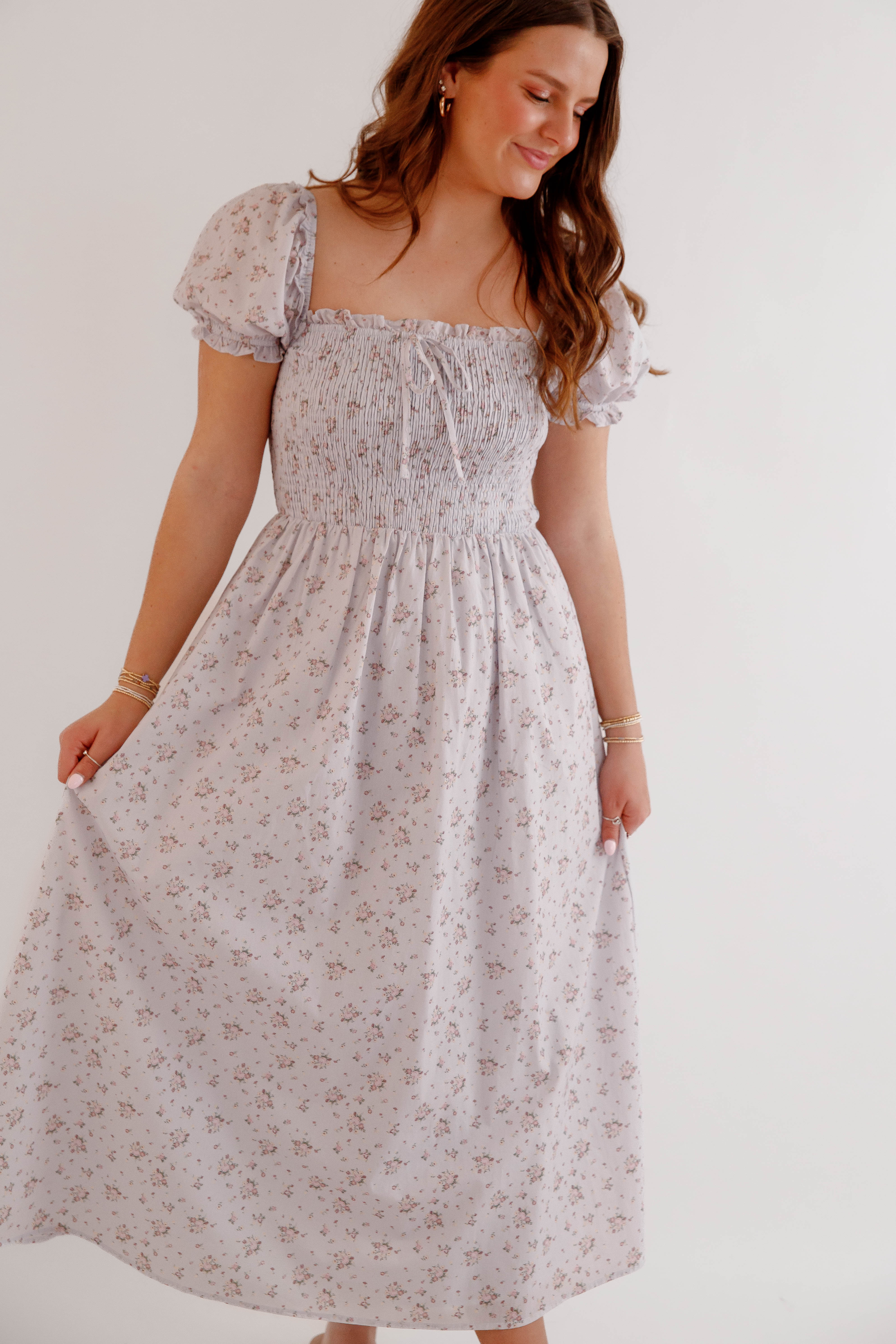 Closer To Home Midi Dress-Slate