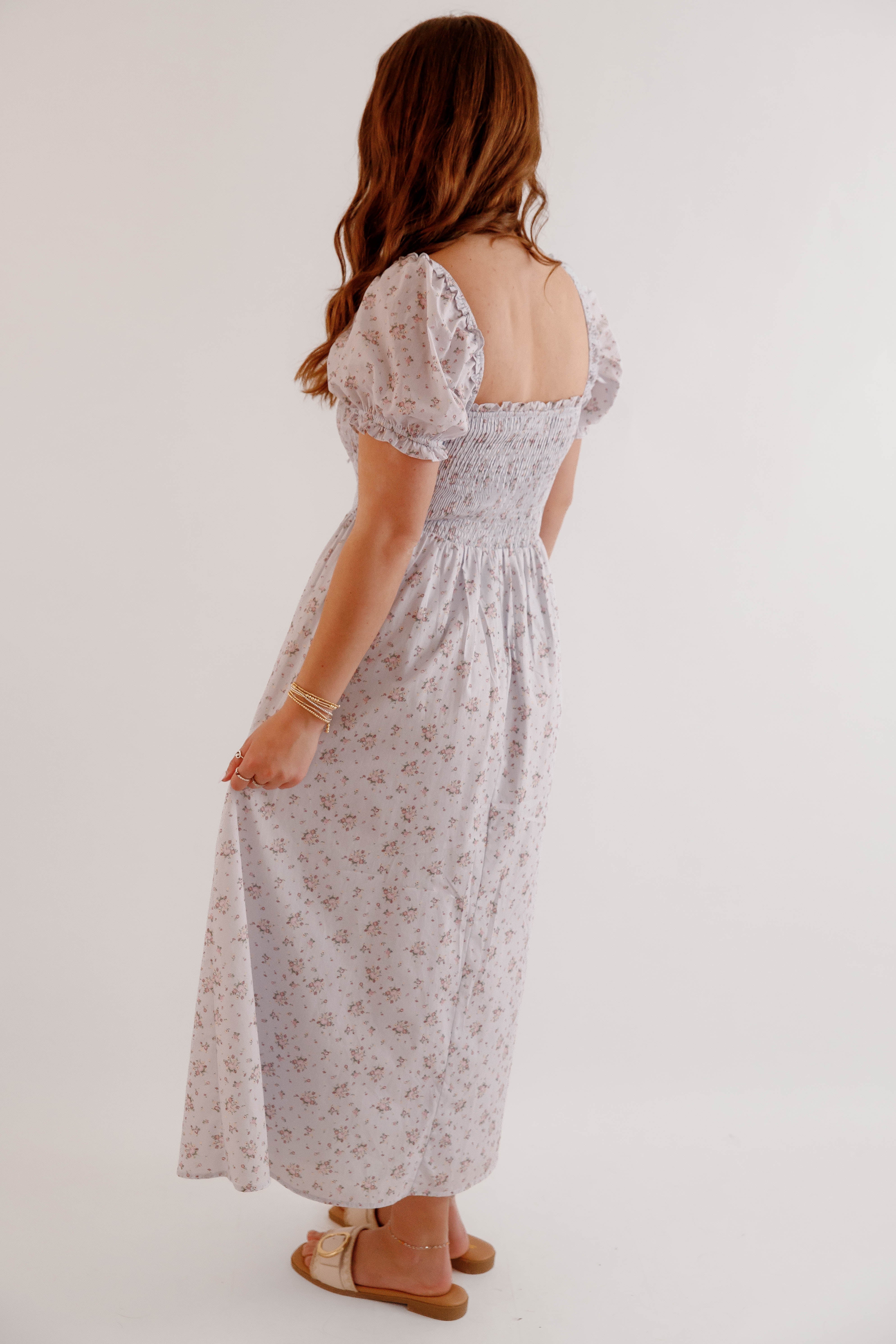 Closer To Home Midi Dress-Slate