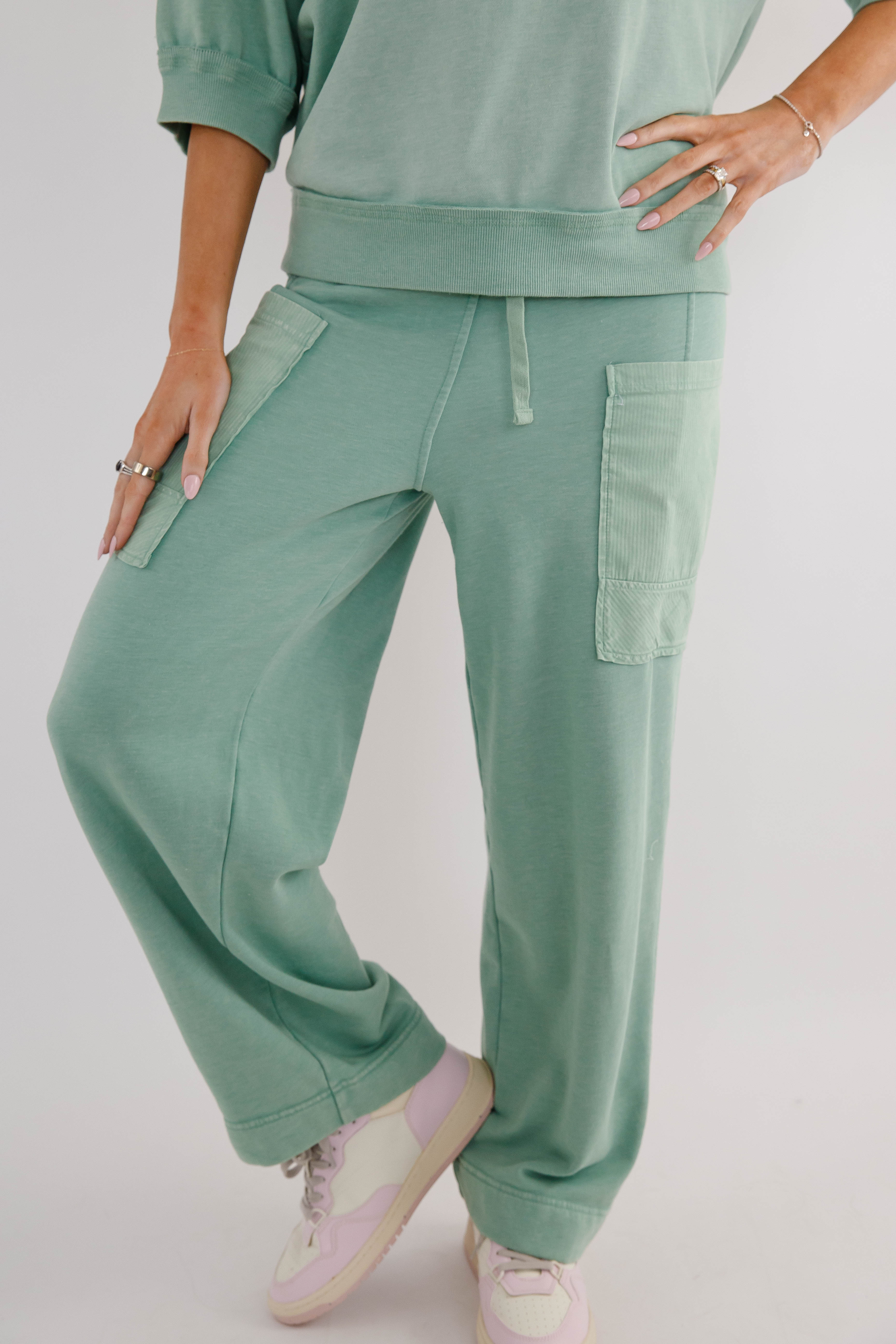 Reset and Go Lounge Pants-Sage