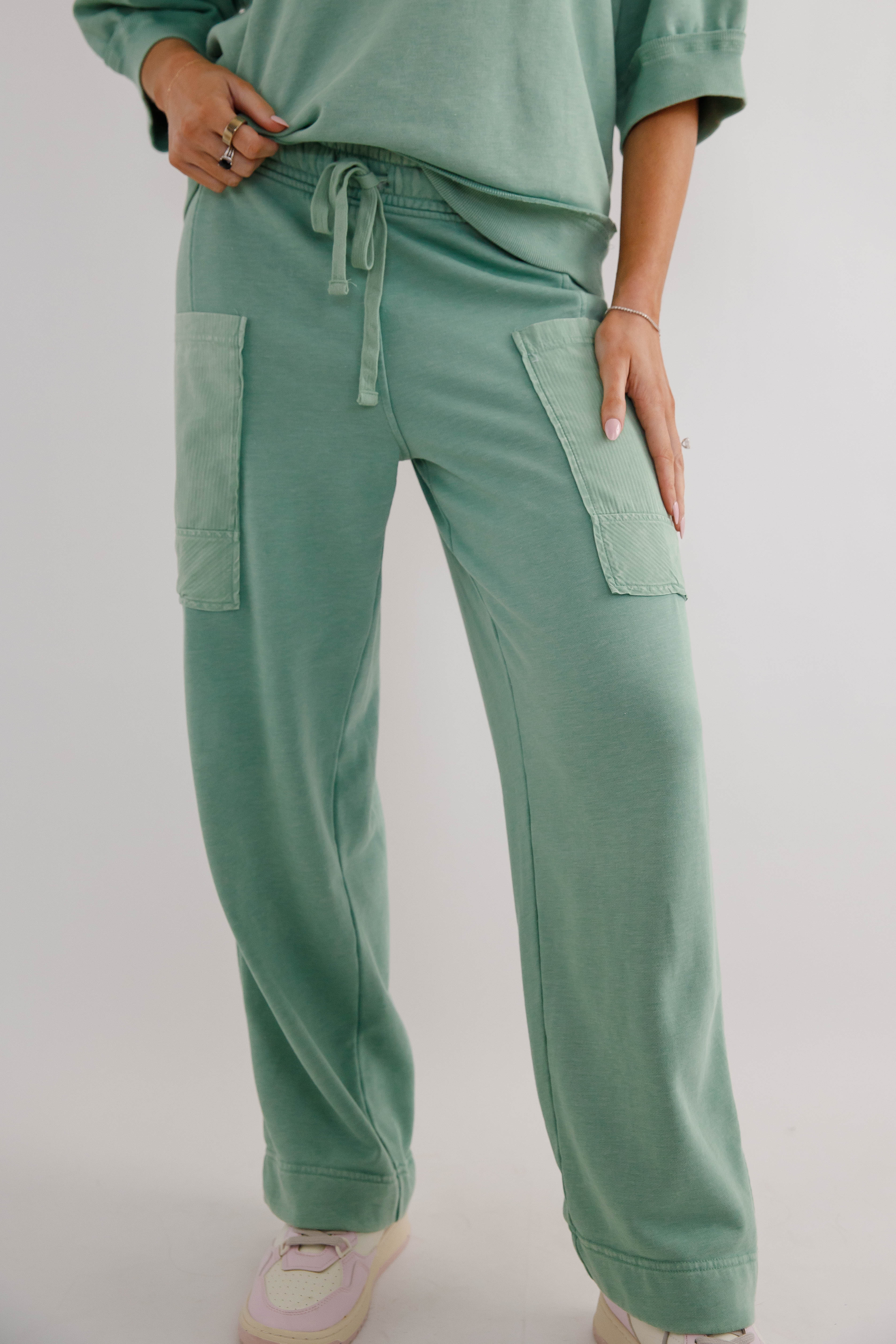 Reset and Go Lounge Pants-Sage