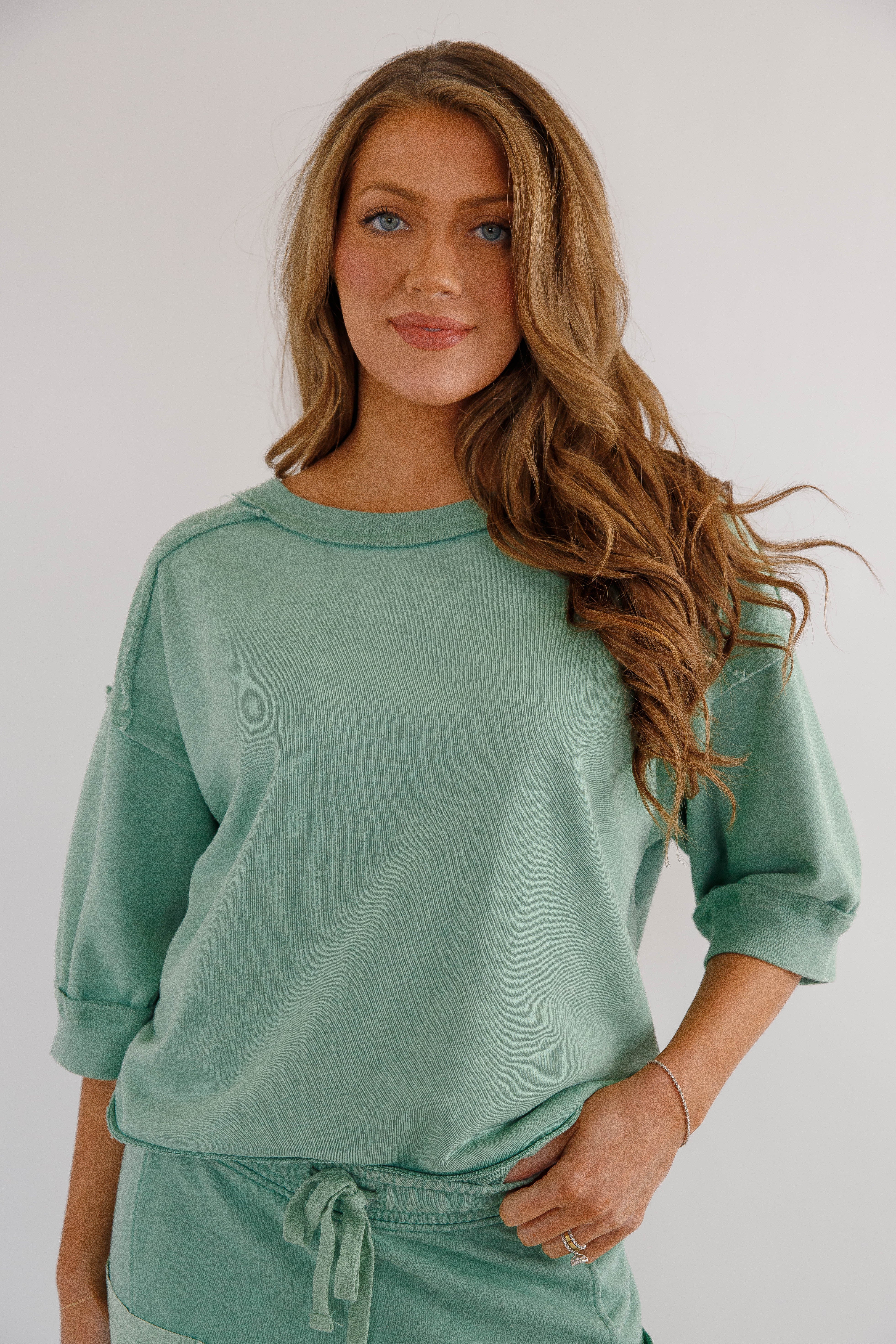 Reset and Go Lounge Top-Sage