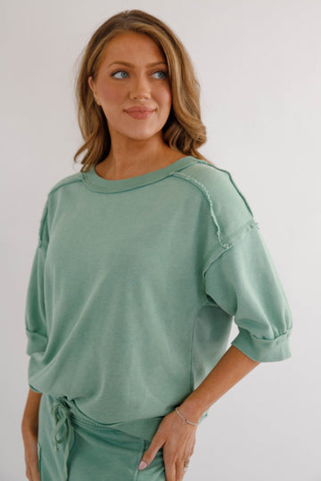 Reset and Go Lounge Top-Sage