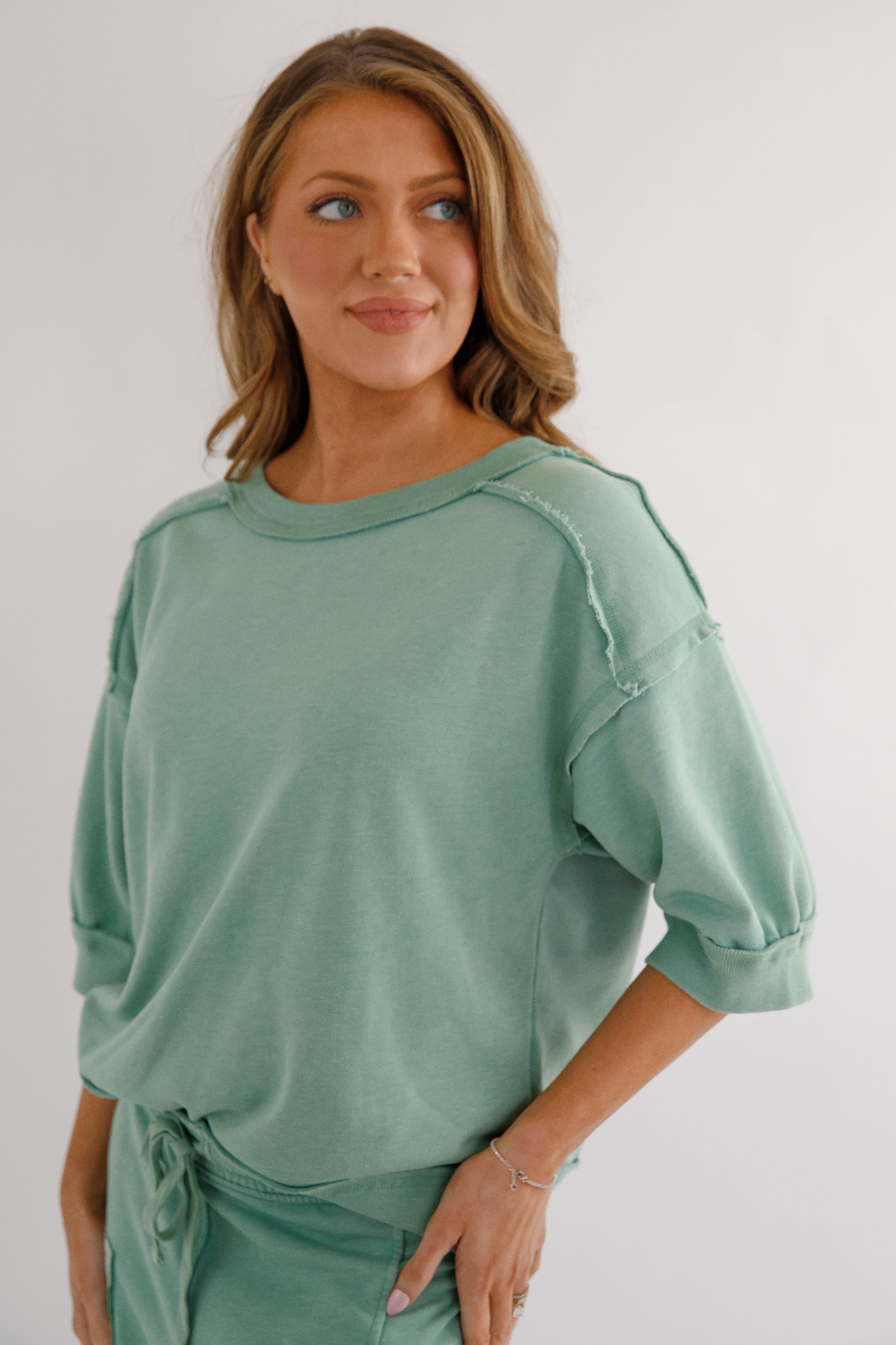 Reset and Go Lounge Top-Sage