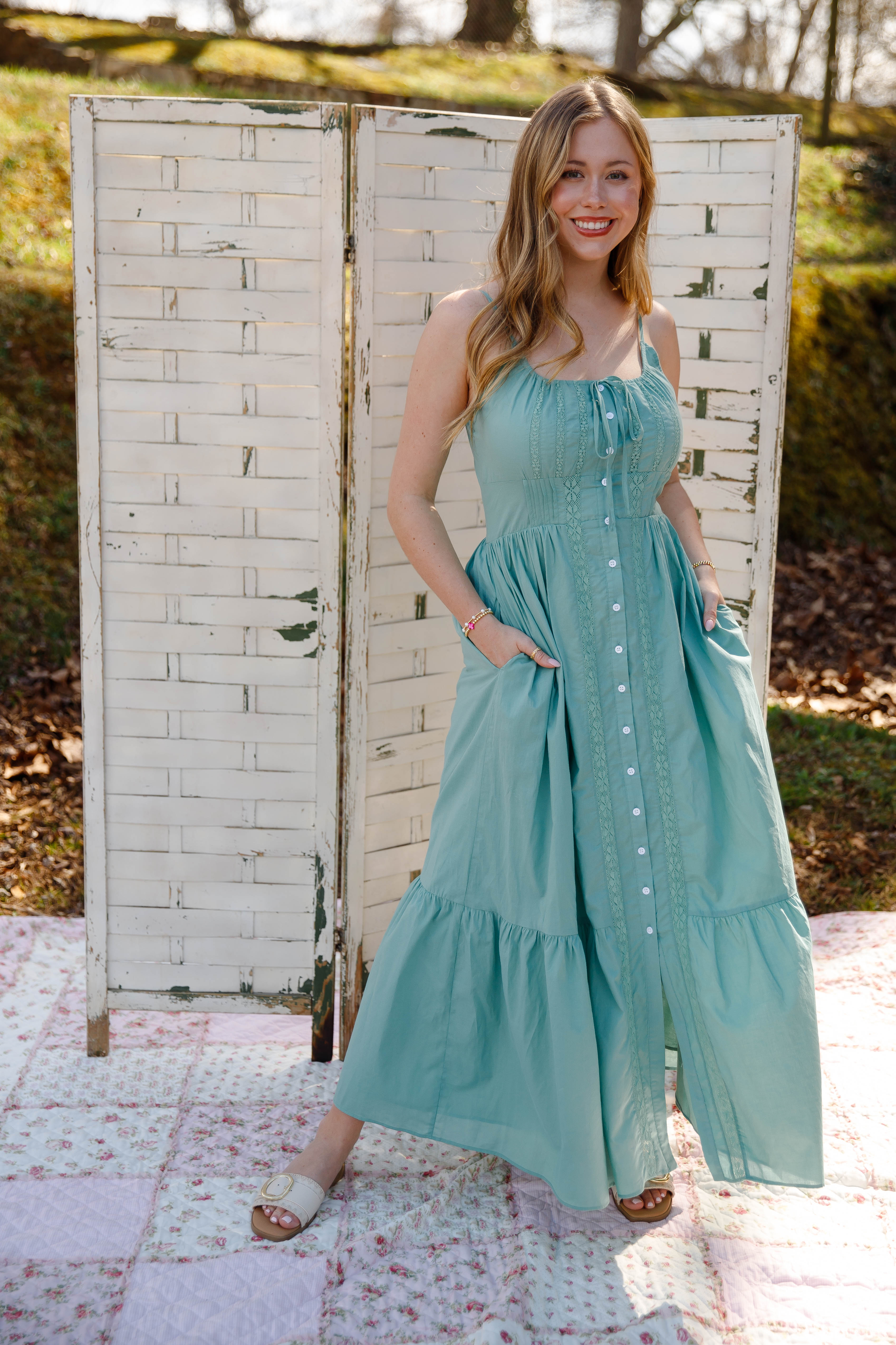 A Sweet Memory Maxi Dress-Sage