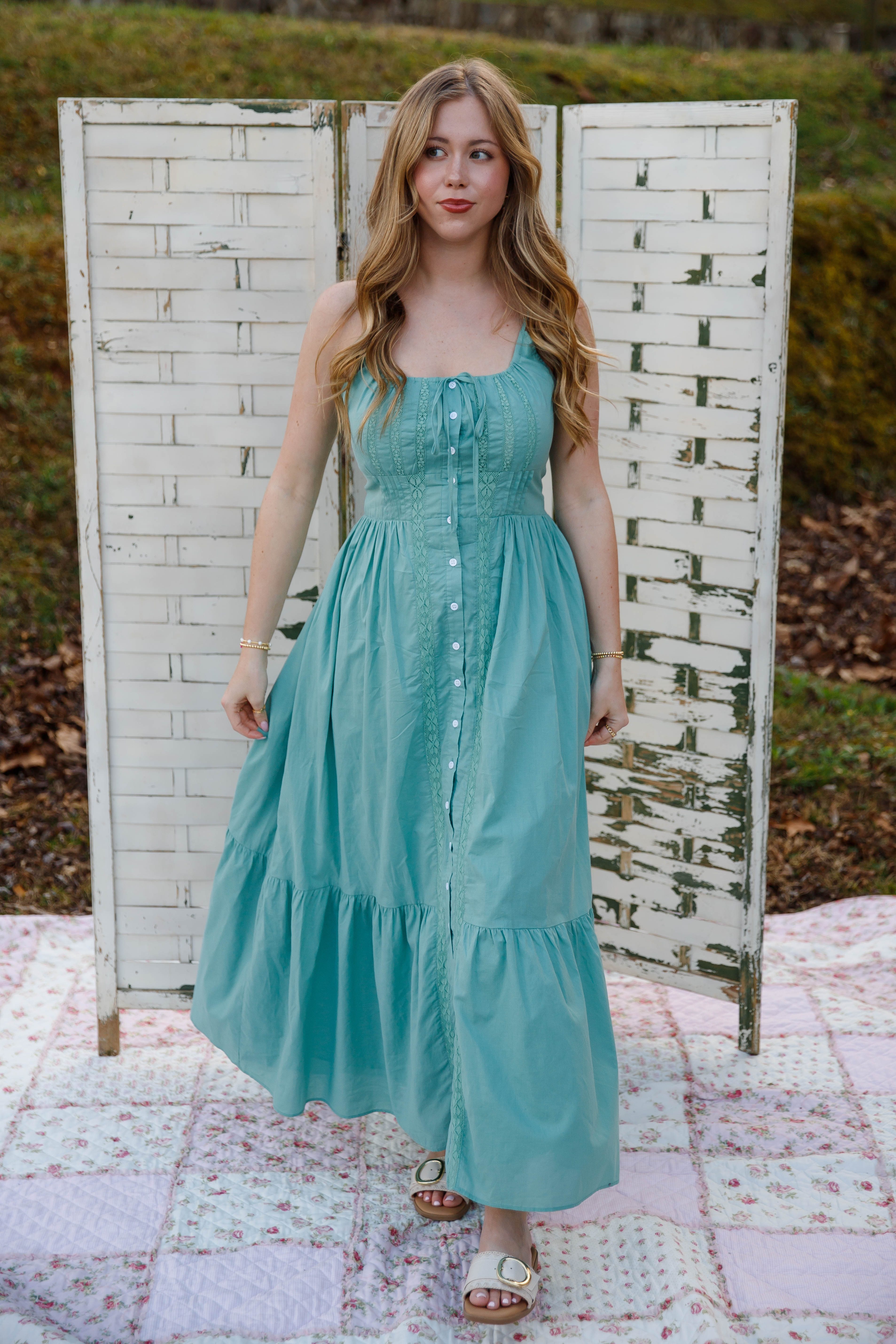 A Sweet Memory Maxi Dress-Sage