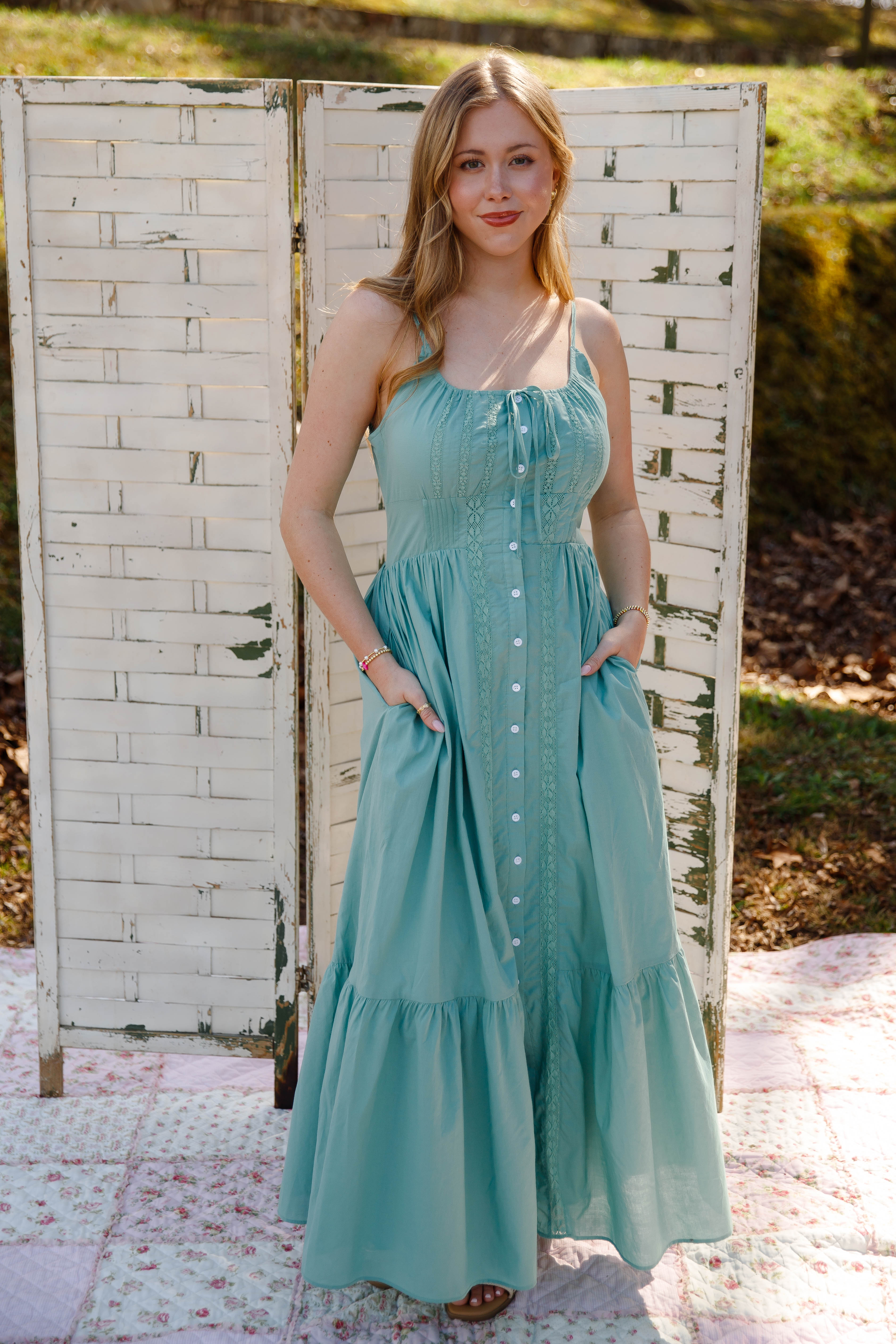 A Sweet Memory Maxi Dress-Sage