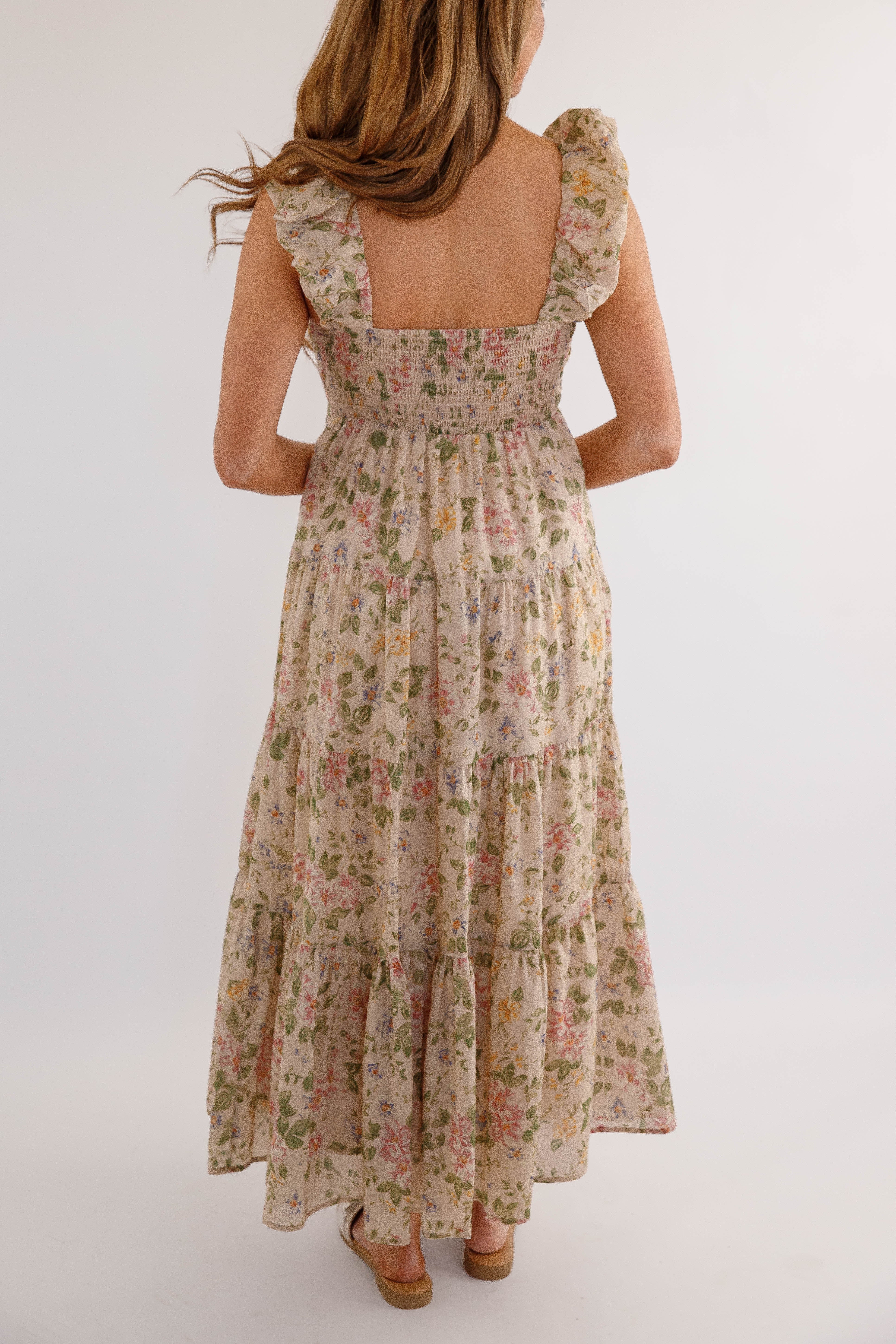Season of Renewal Maxi Dress-Taupe