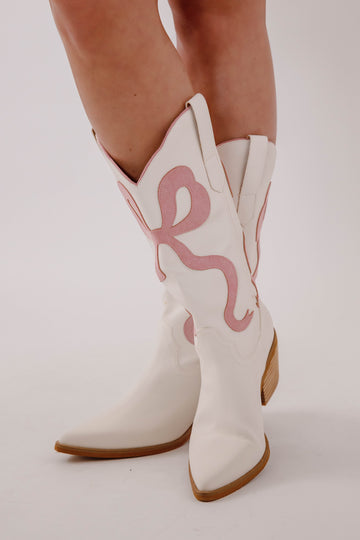 Sally Western Boots-Pink