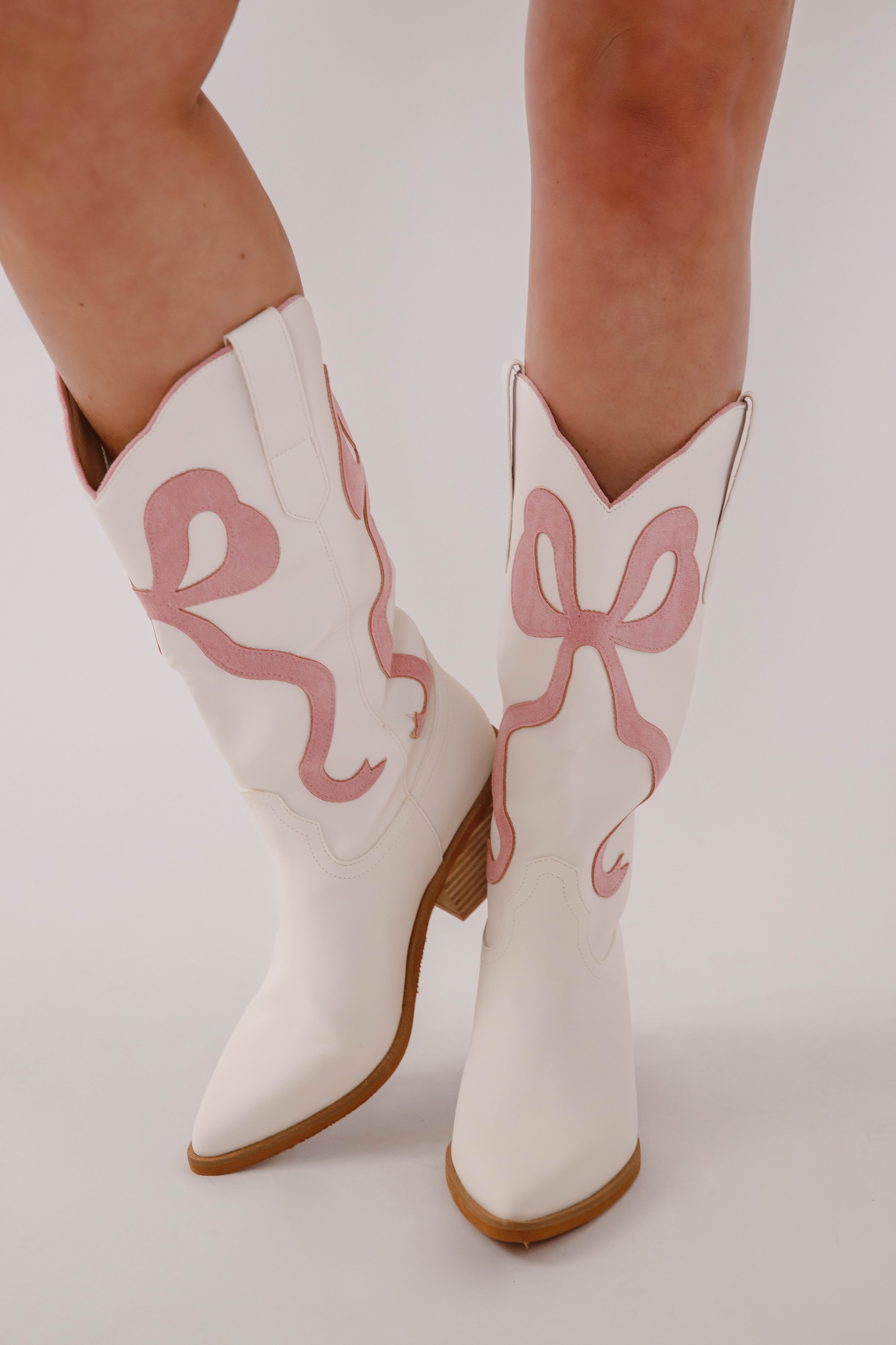 Sally Western Boots-Pink