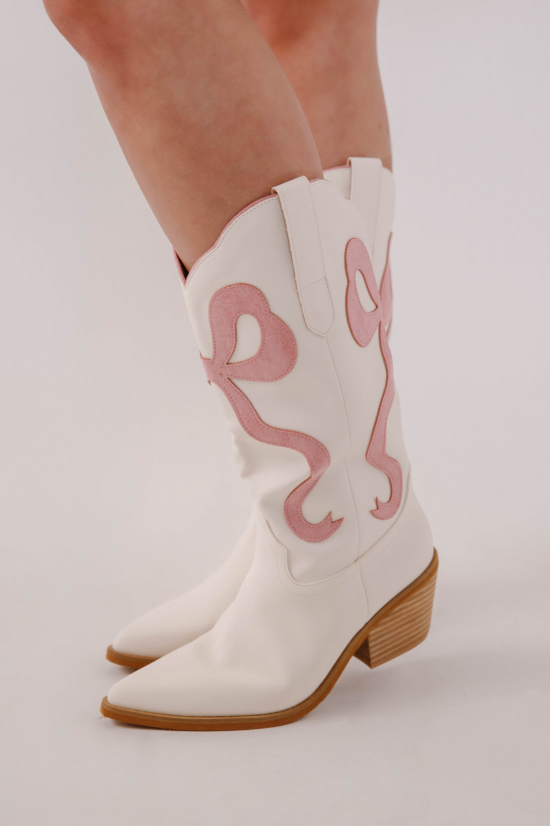 Sally Western Boots-Pink