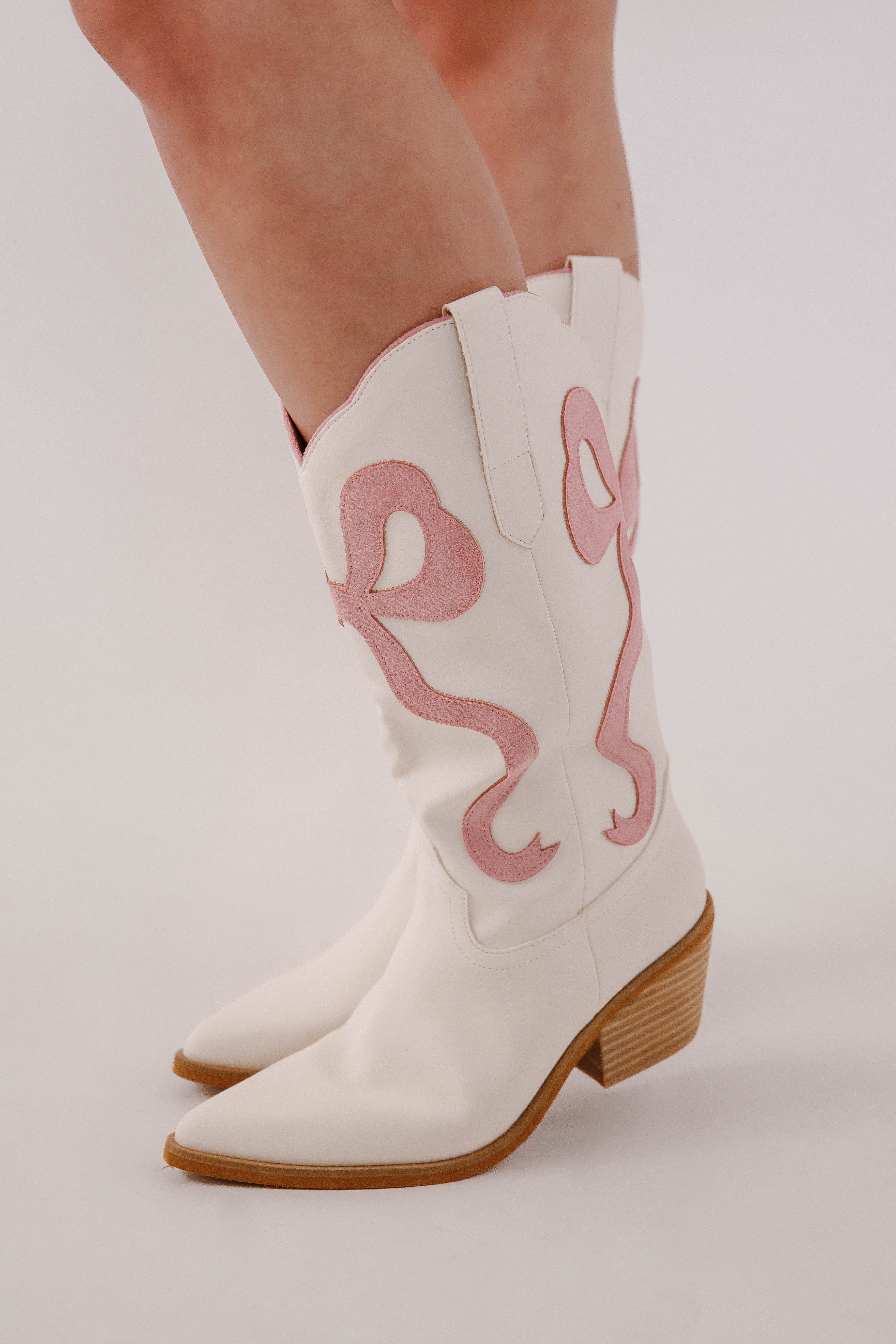 Sally Western Boots-Pink