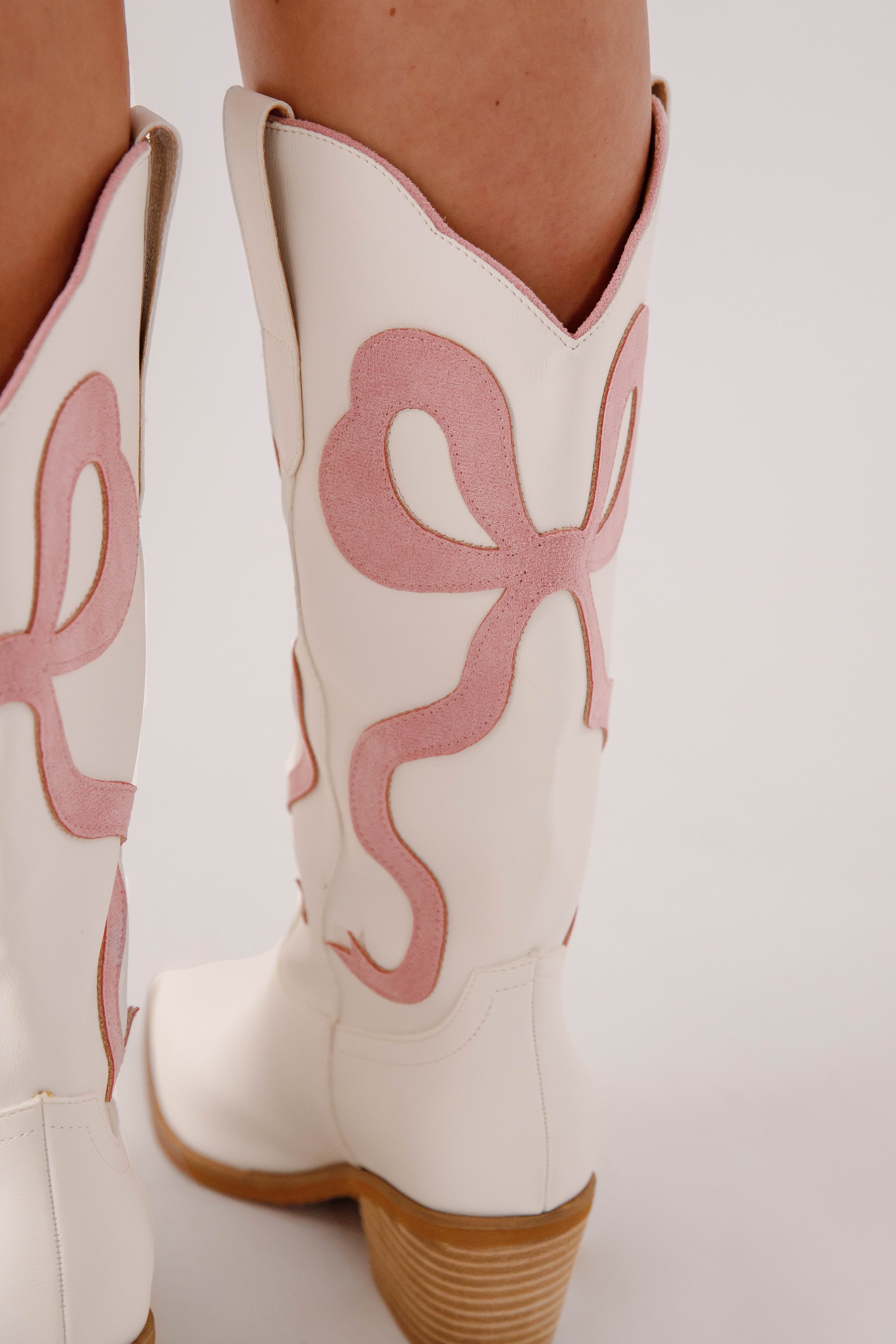 Sally Western Boots-Pink