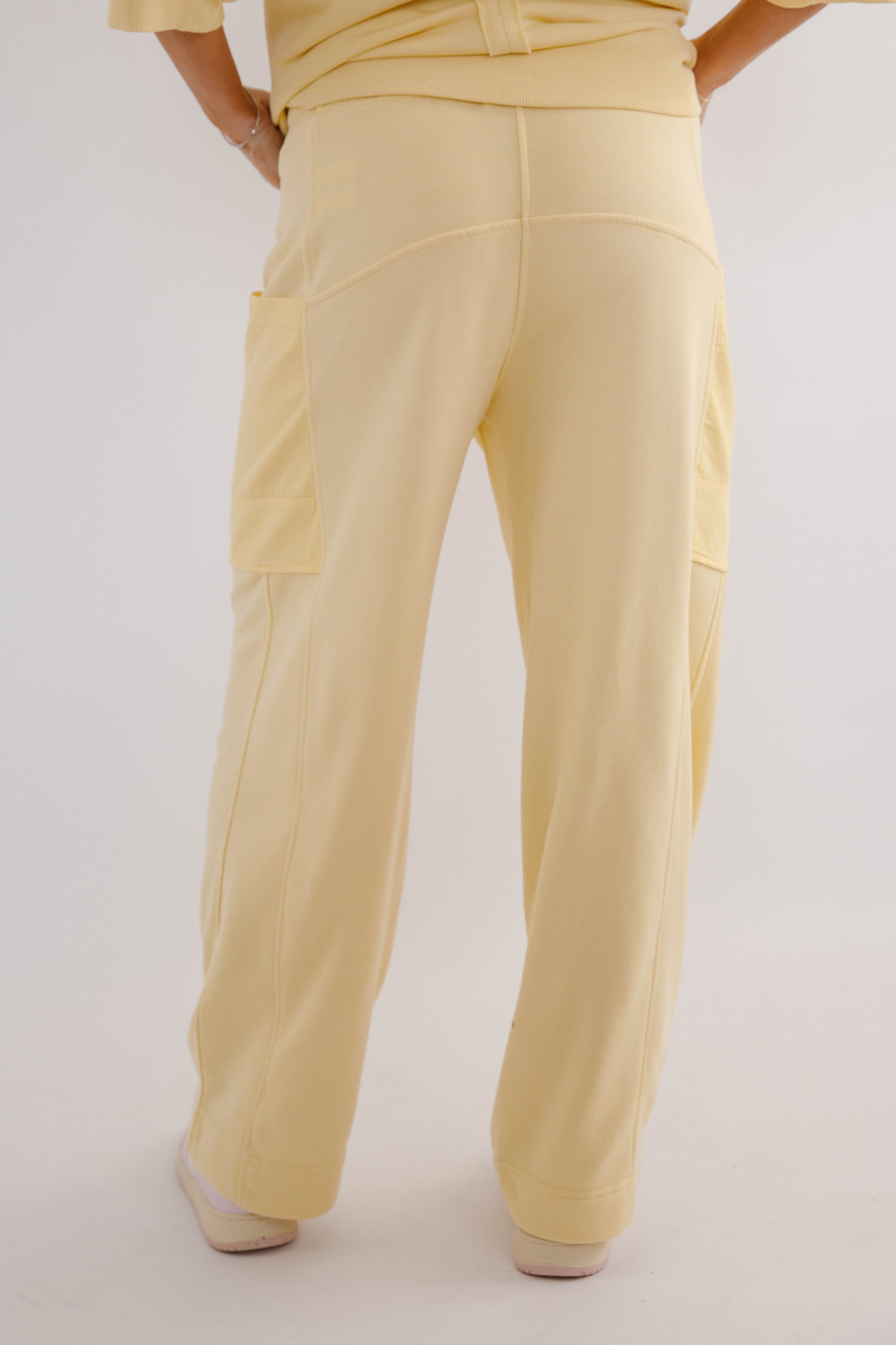 Reset and Go Lounge Pants-Lemon