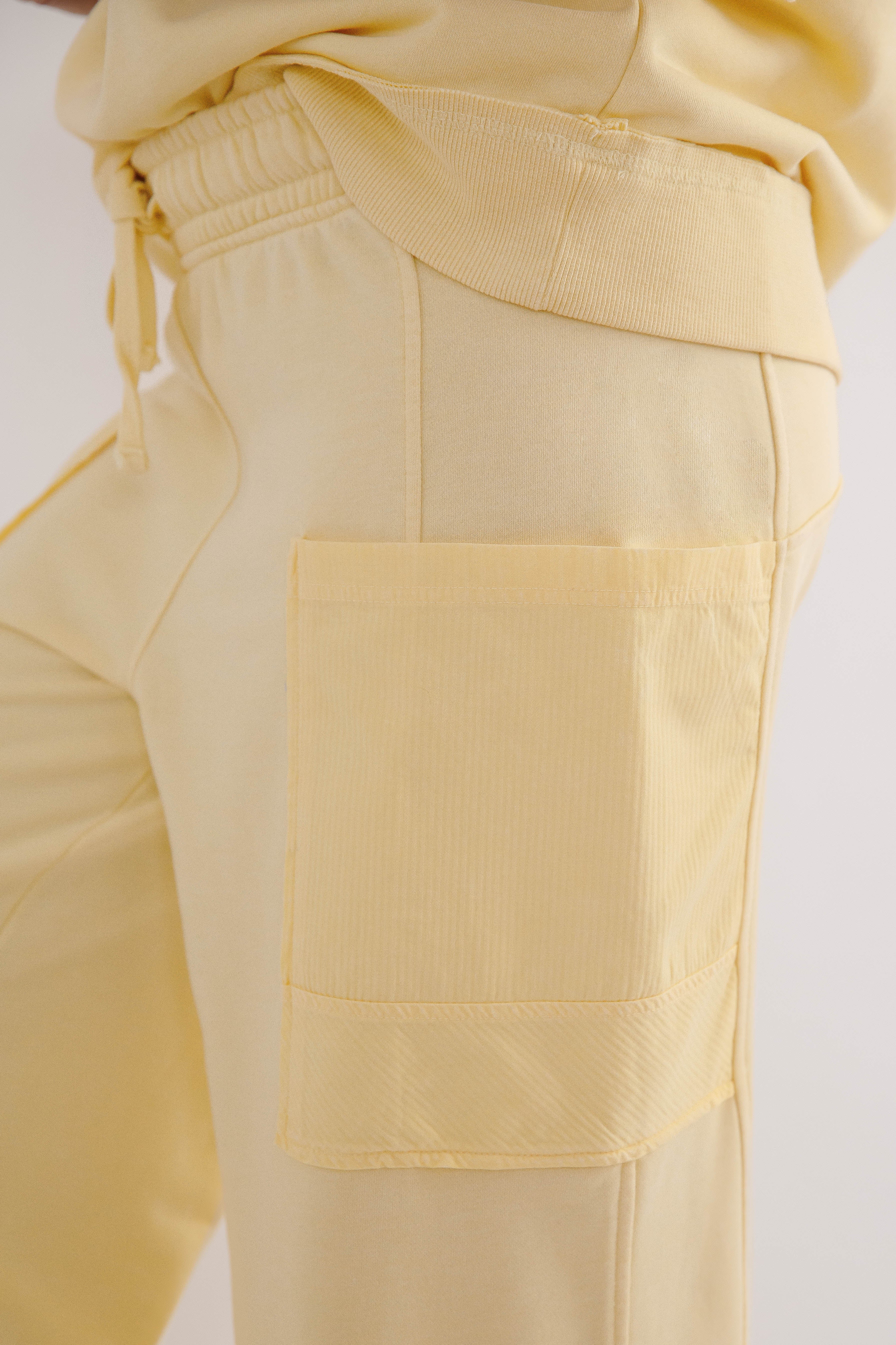 Reset and Go Lounge Pants-Lemon